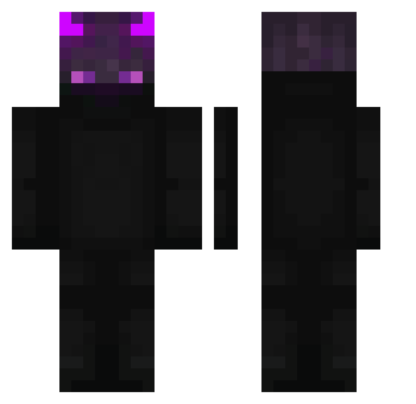 aaluvv Minecraft skin, front and back view