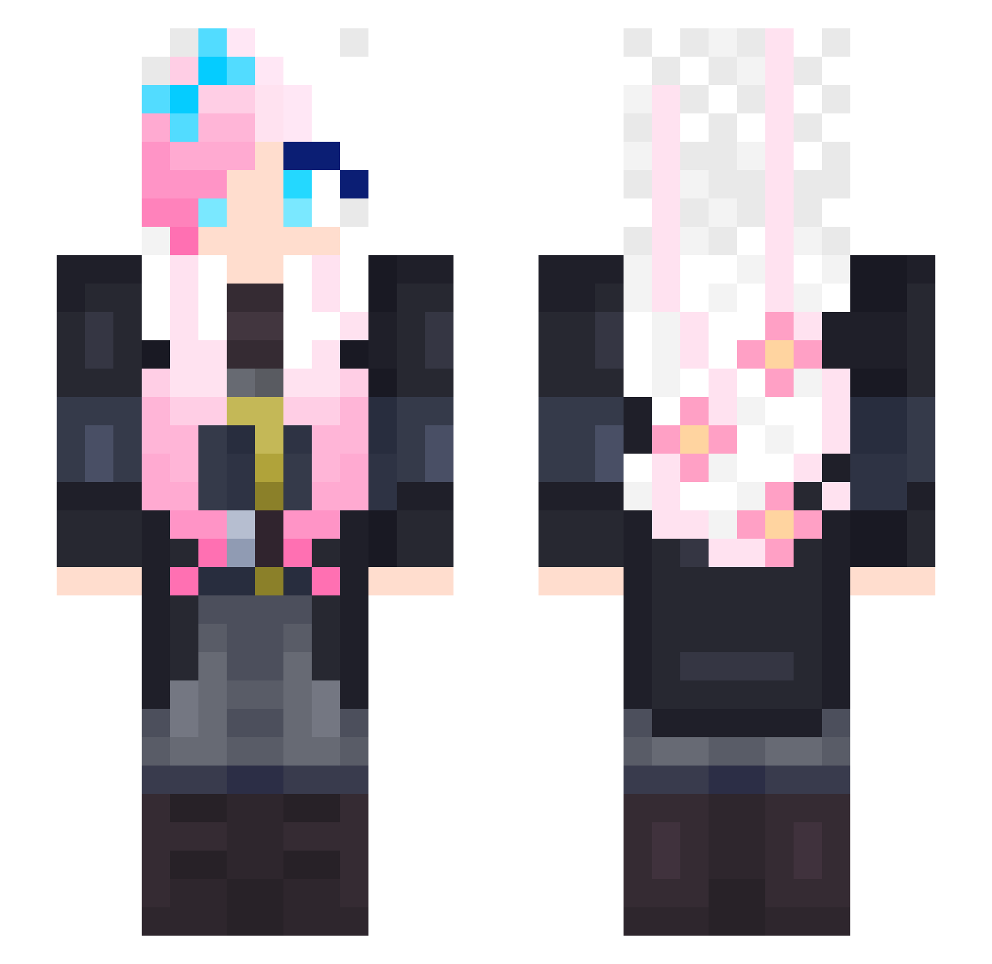 Tempest_Desi Minecraft skin, front and back view