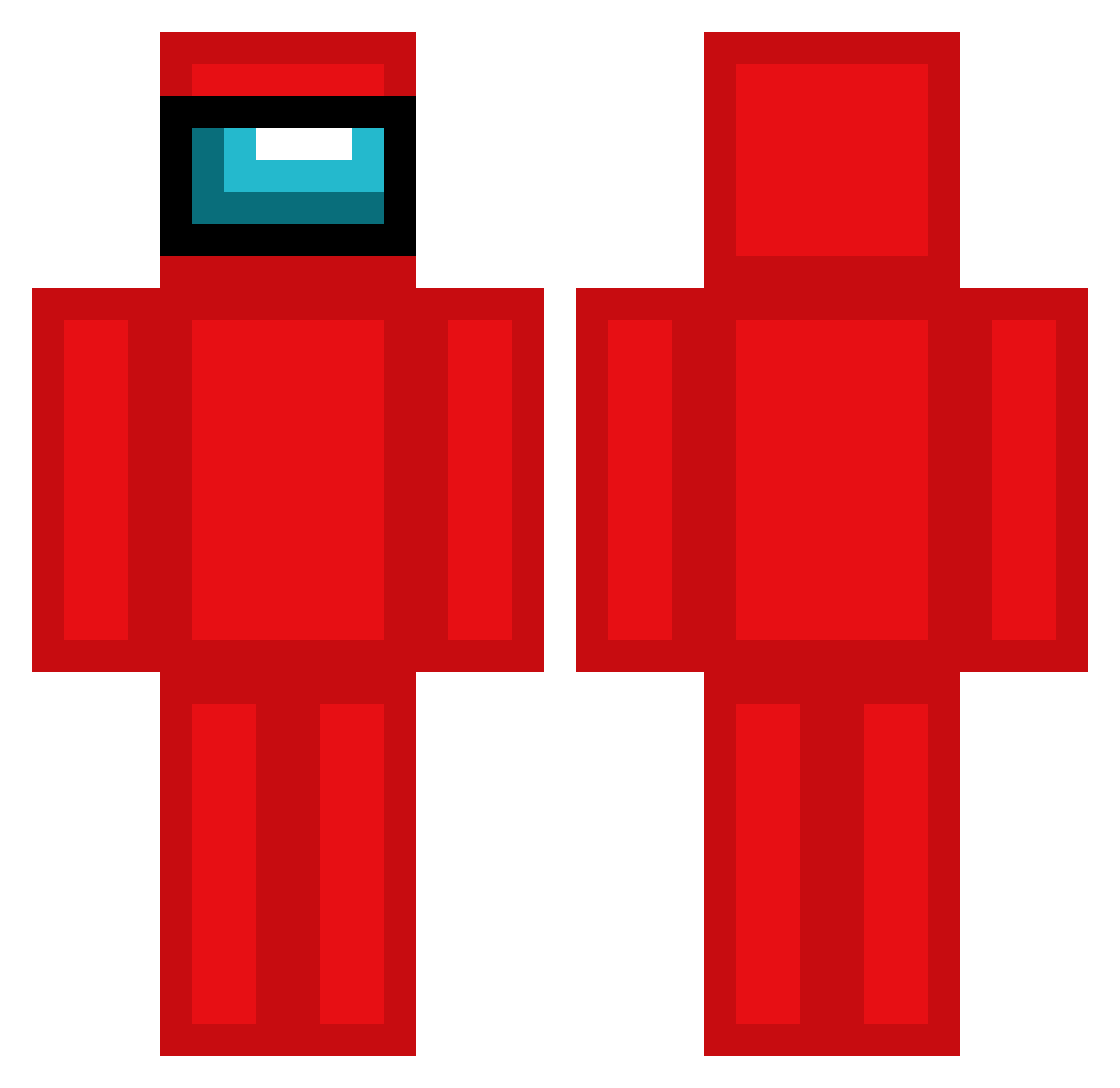 AMONGUSSUS1212 Minecraft skin, front and back view