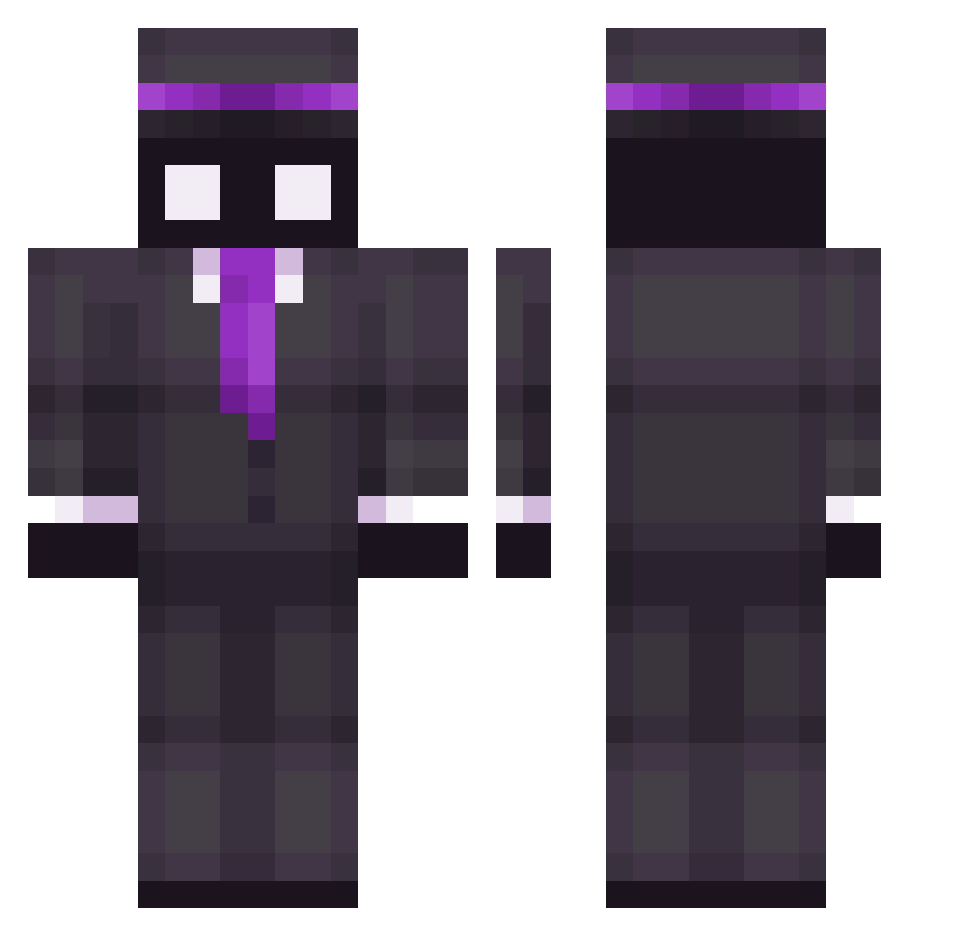 Nxschiii Minecraft skin, front and back view