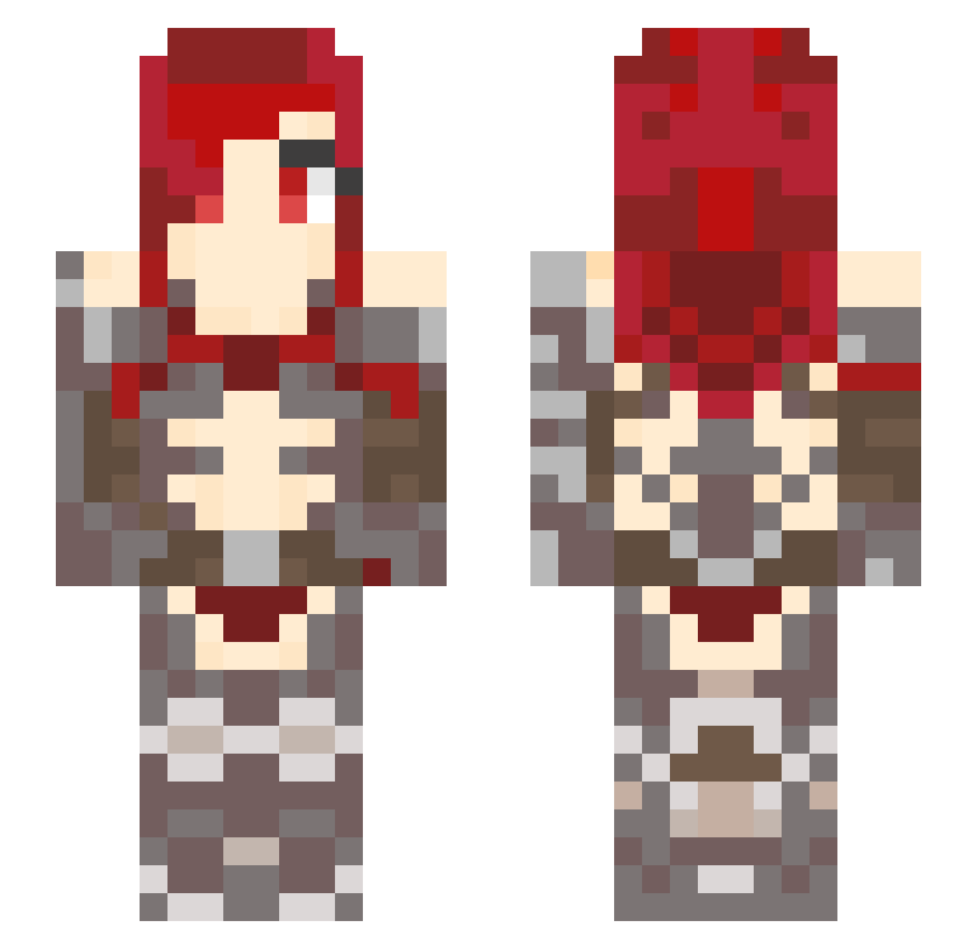 AbadonLee Minecraft skin, front and back view