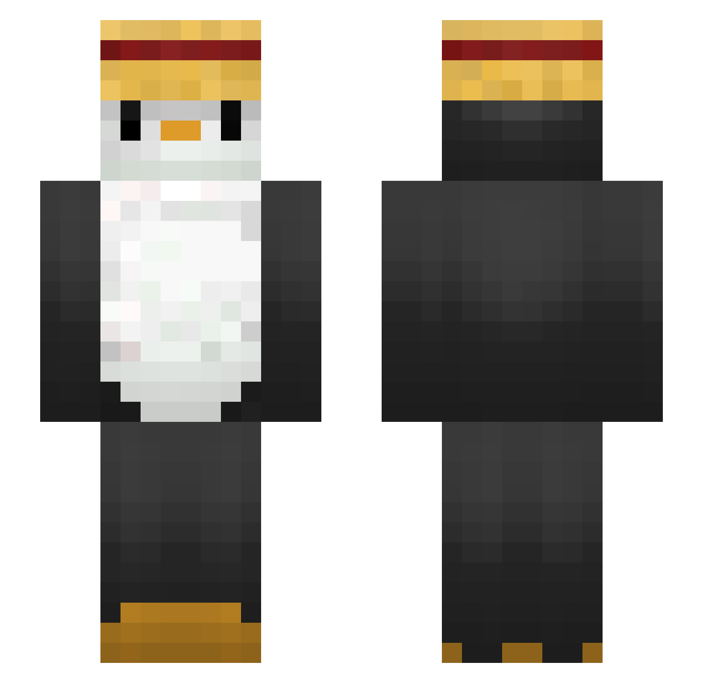 themichiuwu Minecraft skin, front and back view