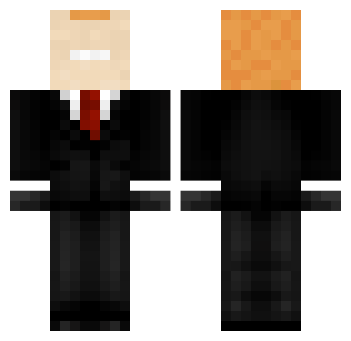 CapitaineQueb Minecraft skin, front and back view