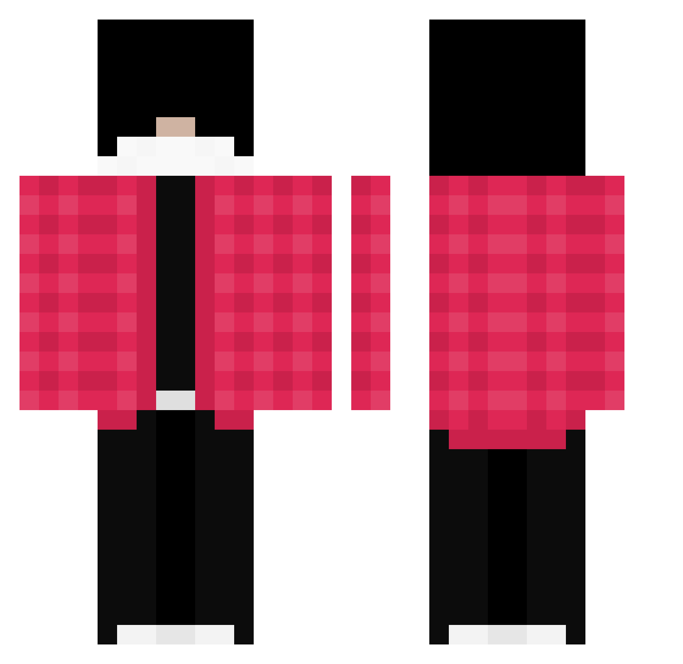 SHADOSAIDHi Minecraft skin, front and back view