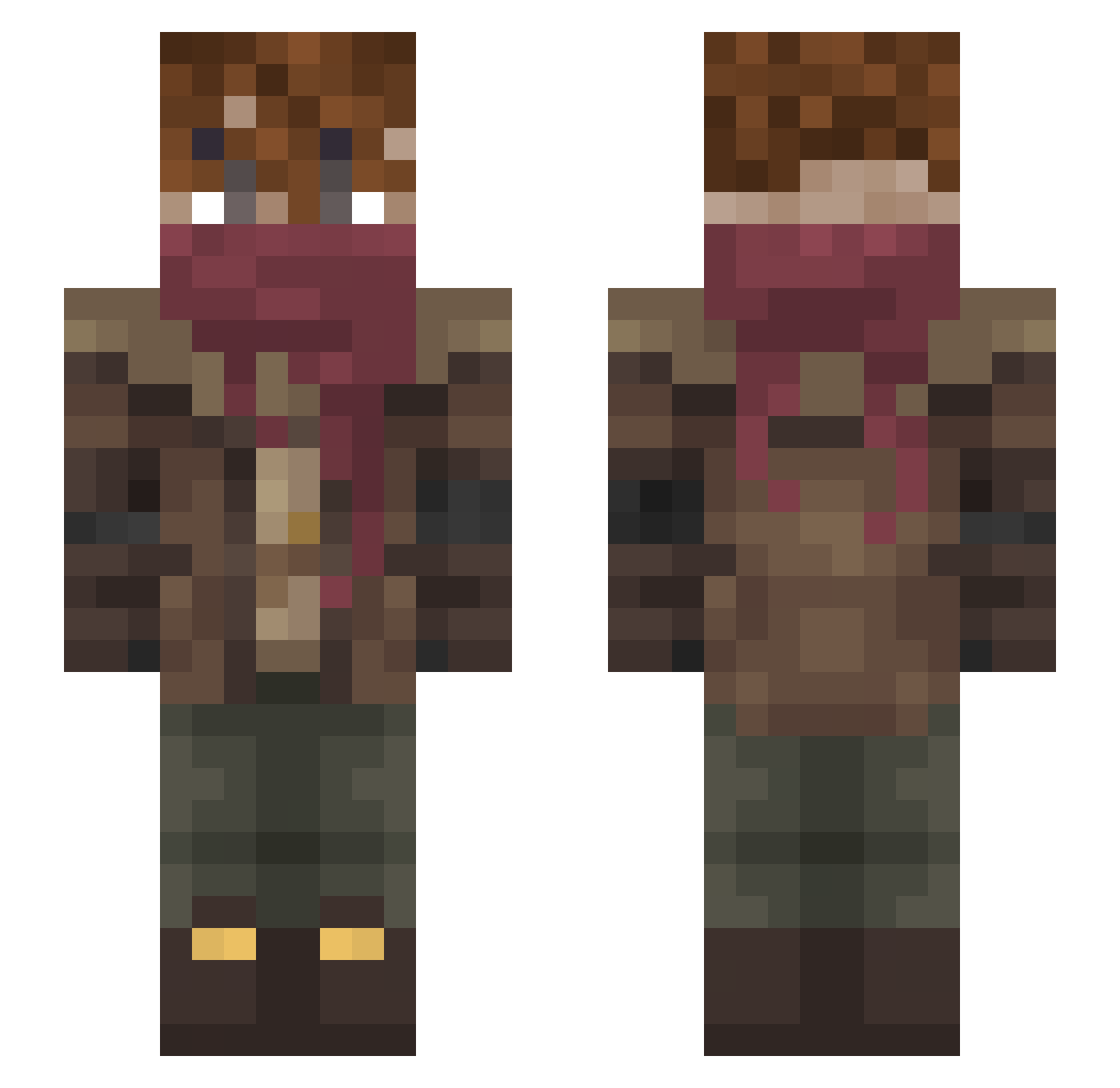 _mac_0 Minecraft skin, front and back view