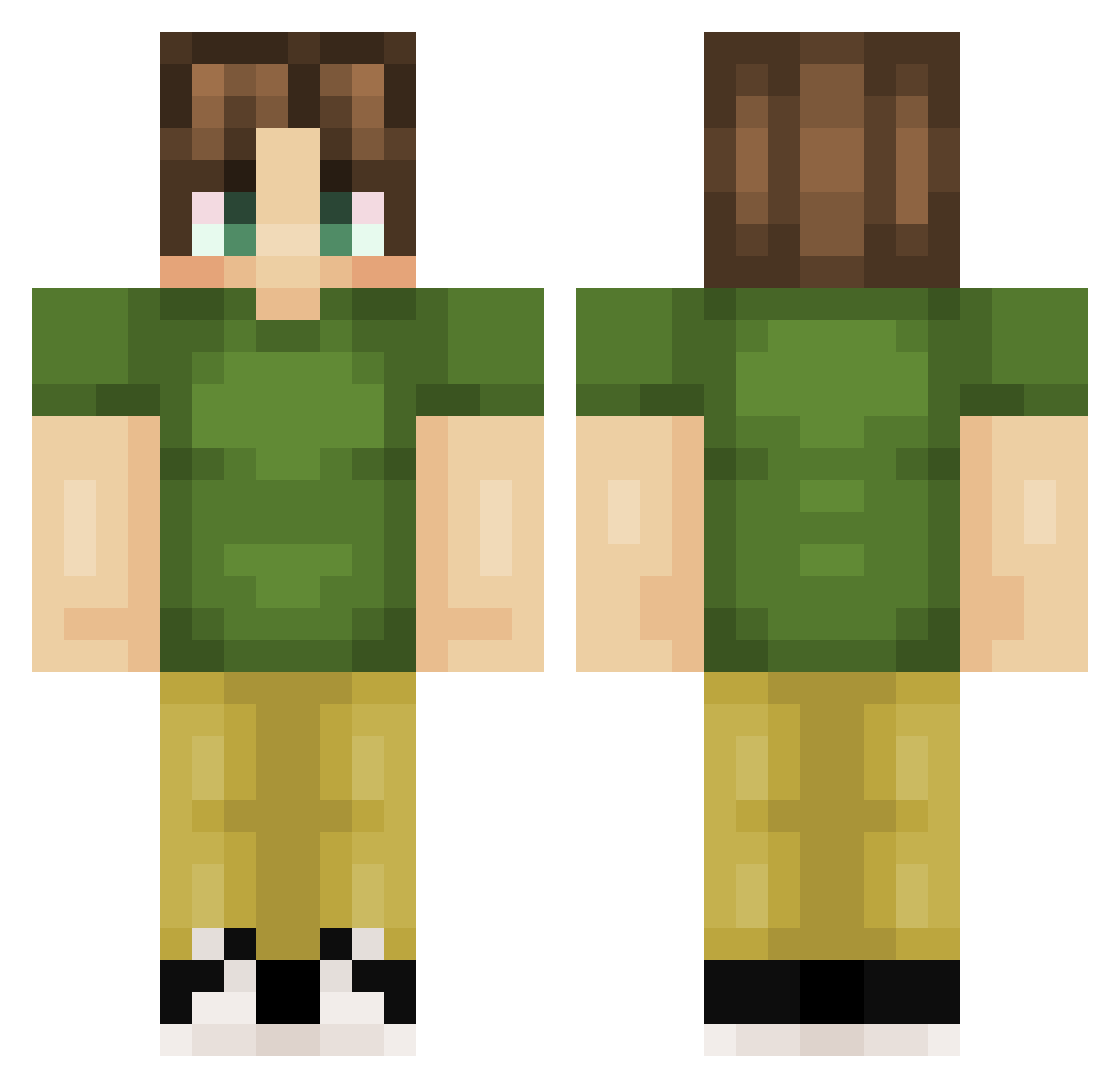 Wolf_NightArcher Minecraft skin, front and back view