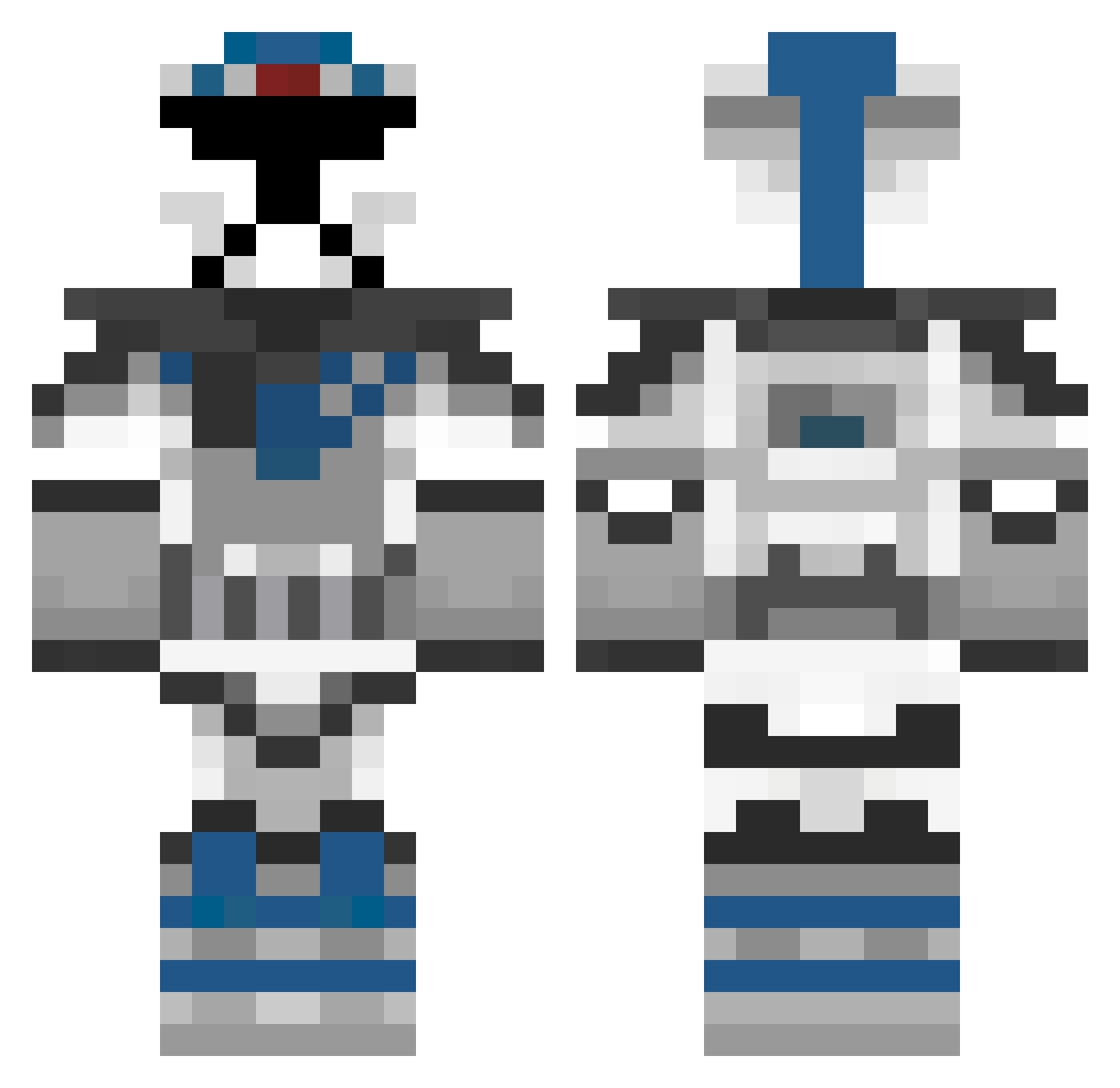 CATGOD Minecraft skin, front and back view