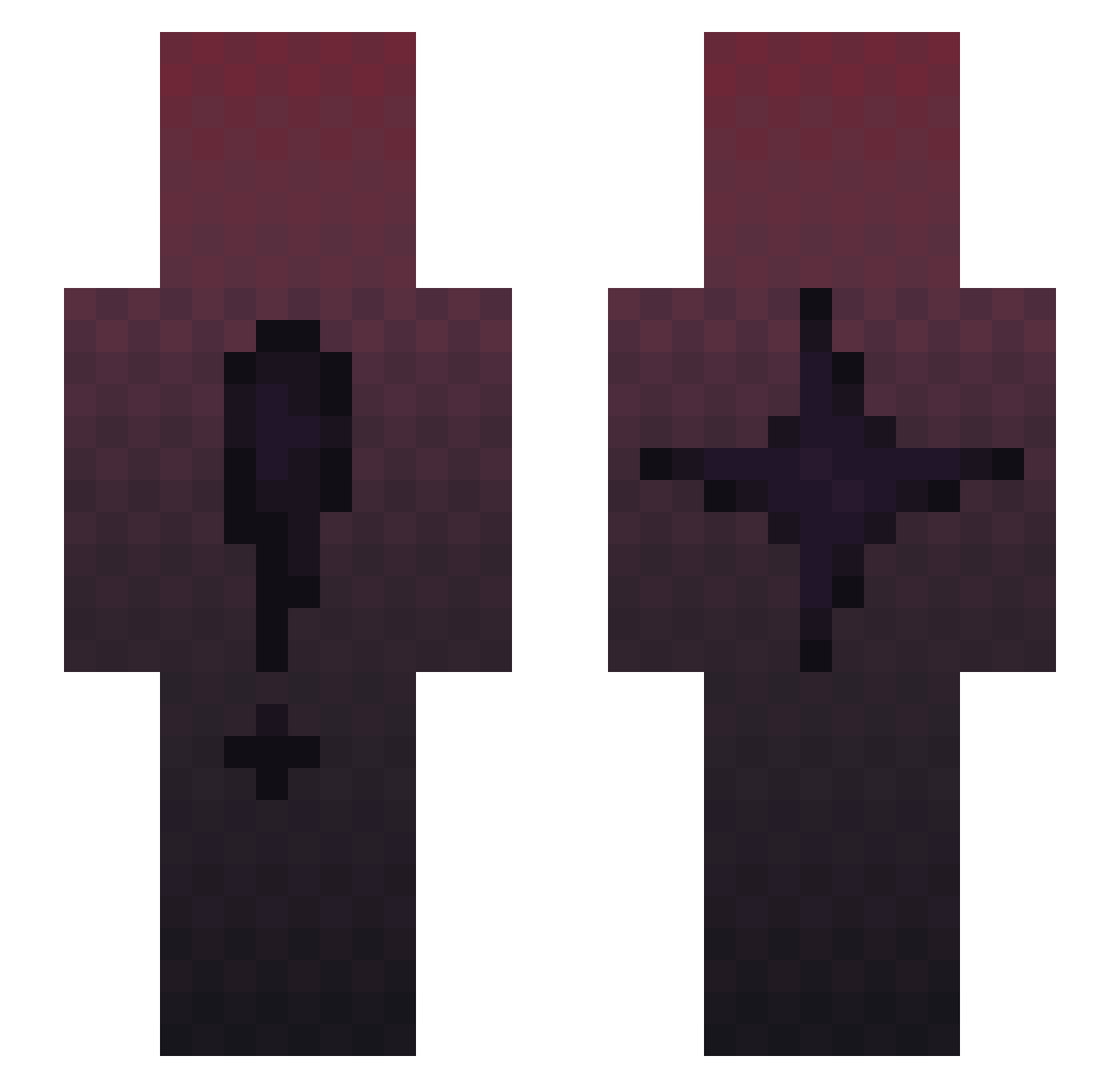 Tek1234 Minecraft skin, front and back view