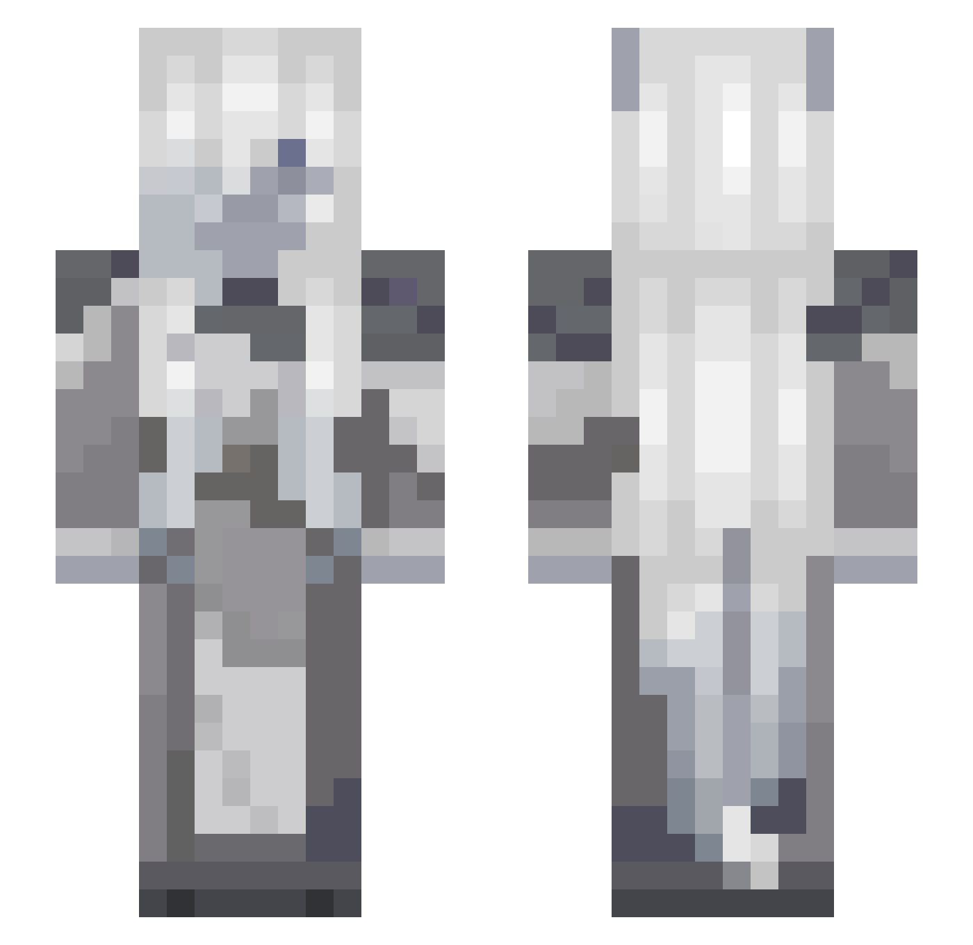 kozpen Minecraft skin, front and back view