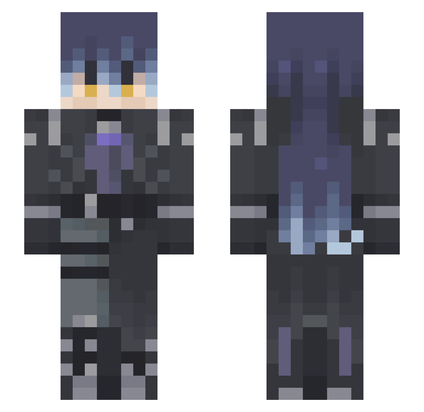 machinamortis Minecraft skin, front and back view