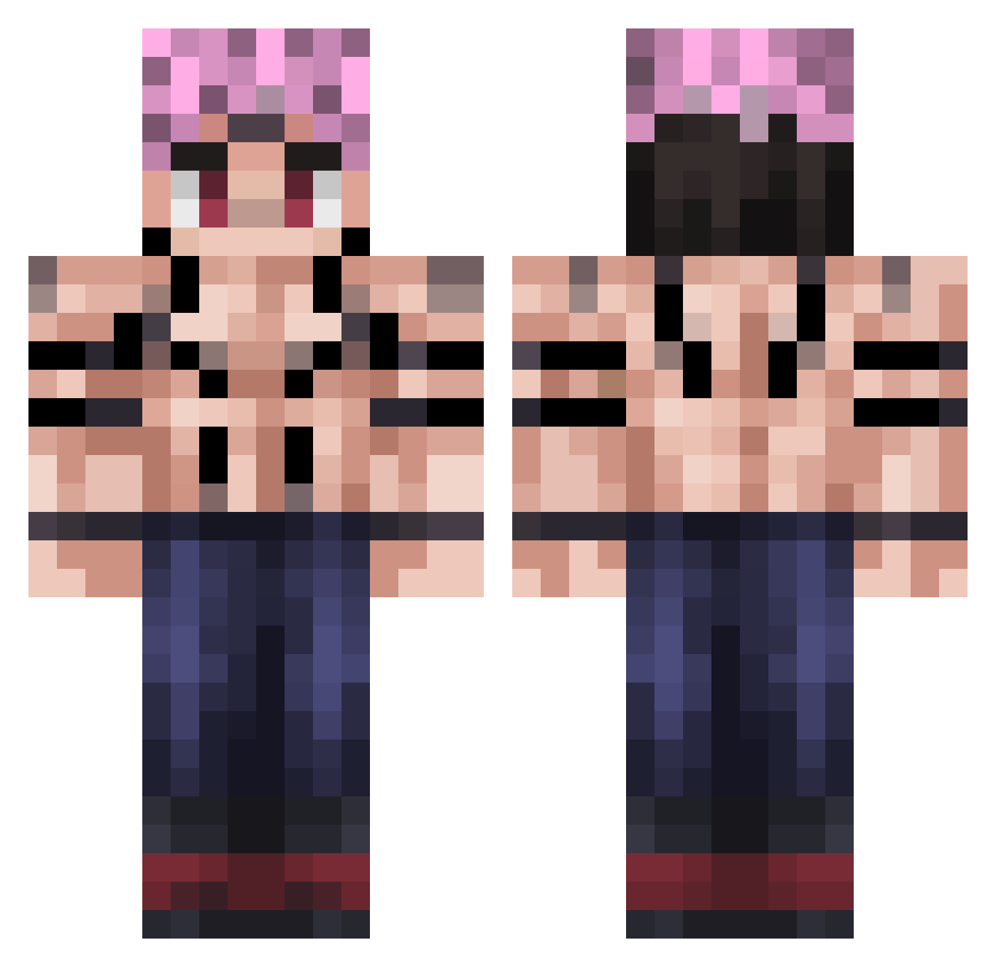 _TRH Minecraft skin, front and back view