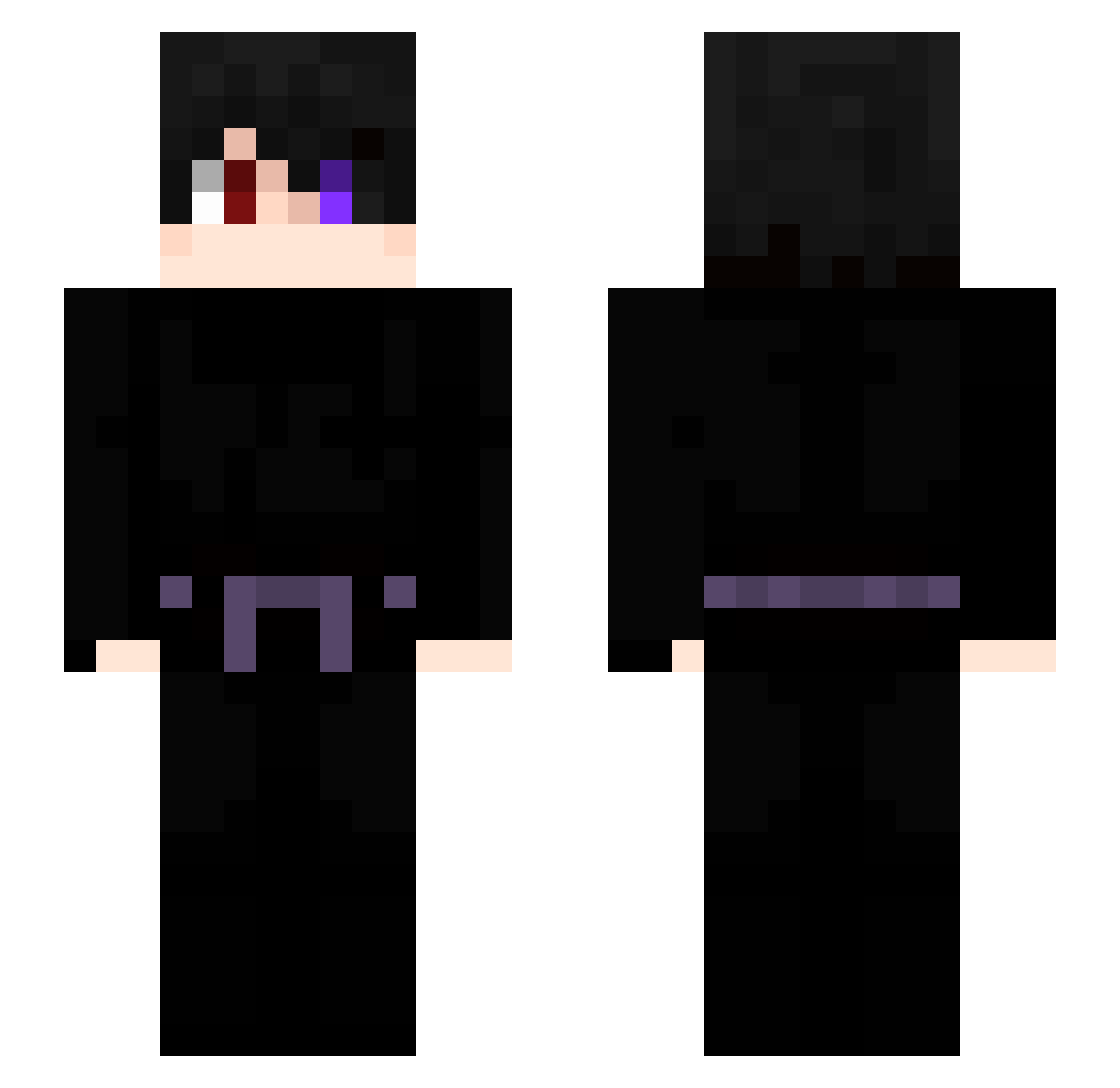 pardonnn Minecraft skin, front and back view