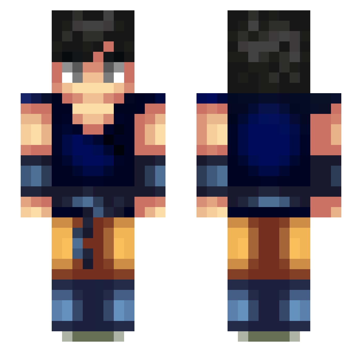 volce Minecraft skin, front and back view