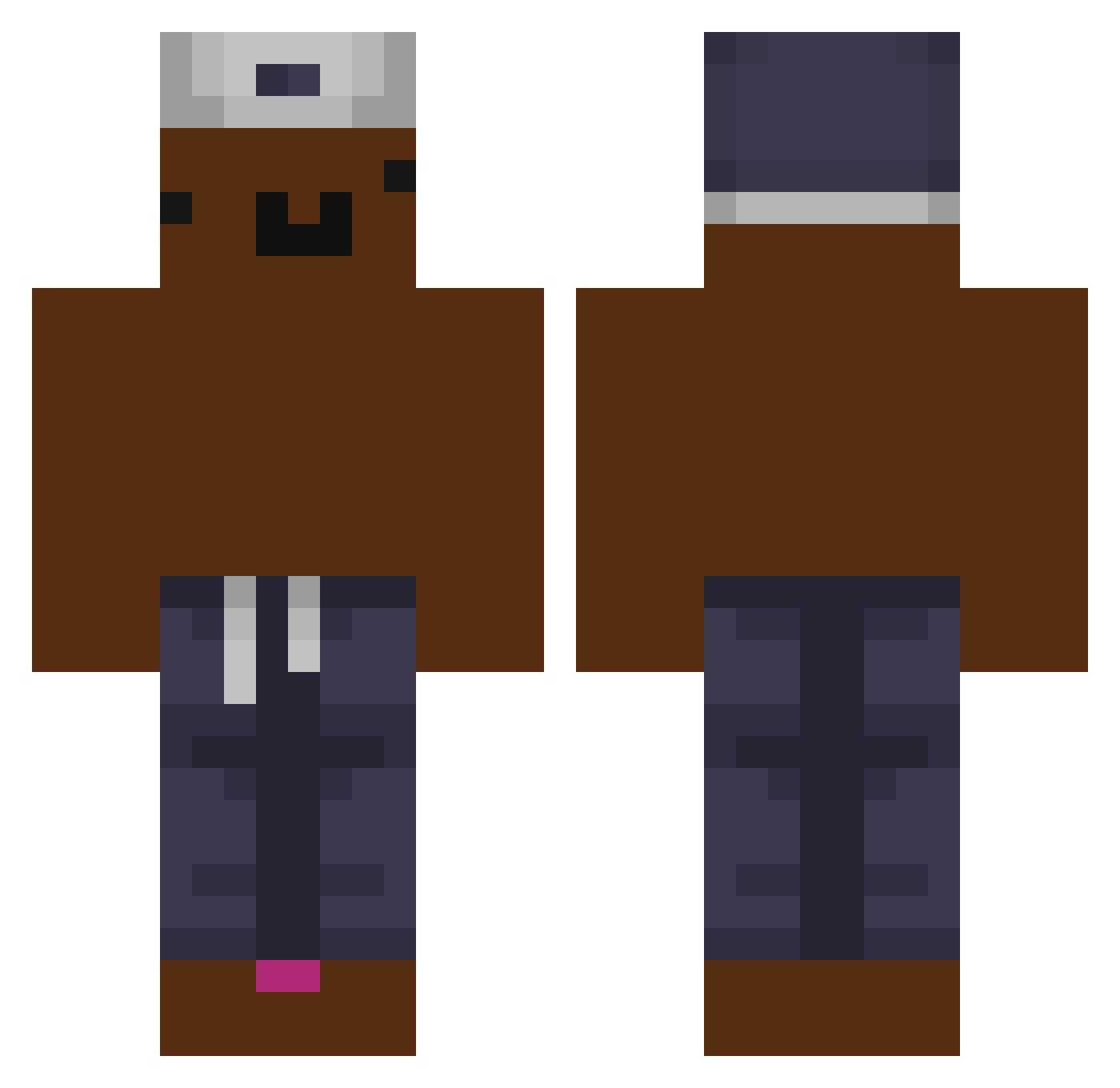 Arabeb Minecraft skin, front and back view