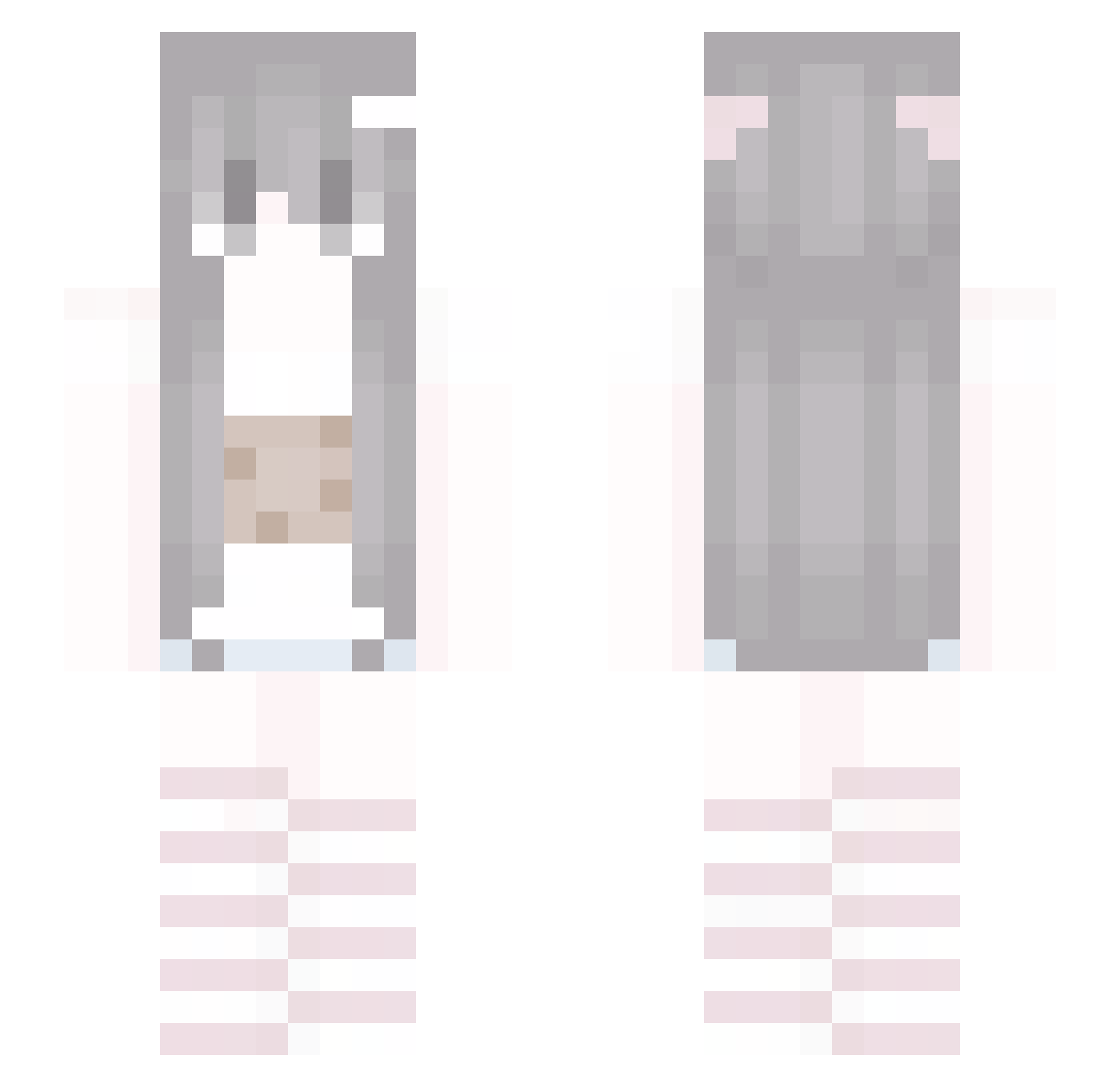 Cookie Minecraft skin, front and back view