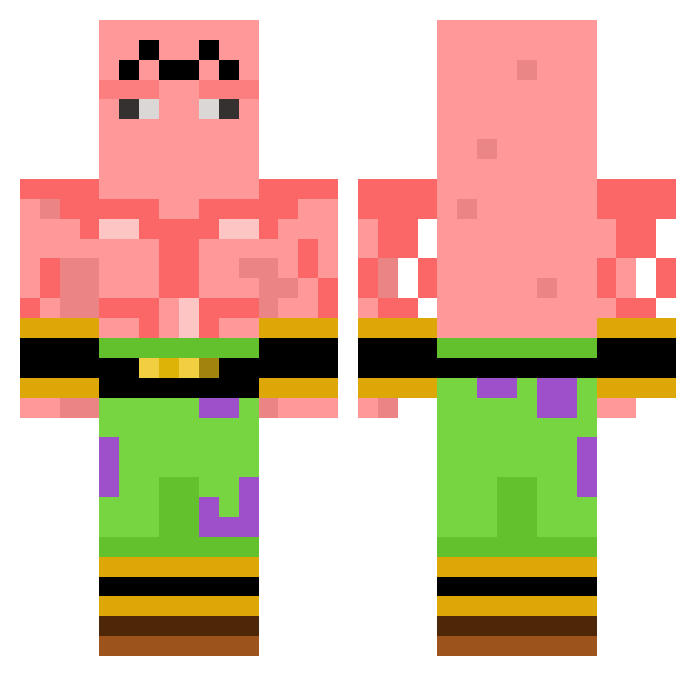 Ferdro Minecraft skin, front and back view