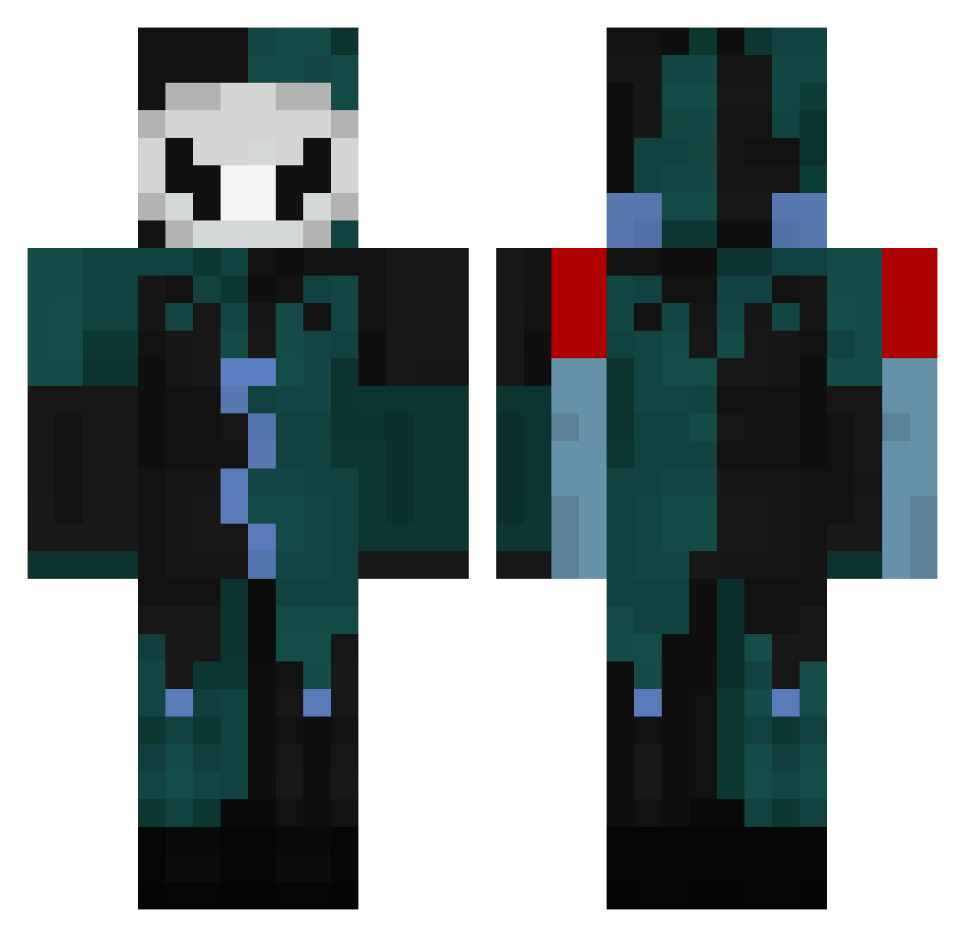Parasite0817_vhb Minecraft skin, front and back view