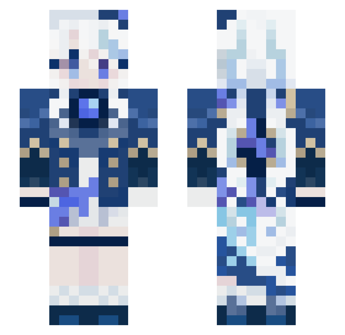 Jooshy224 Minecraft skin, front and back view