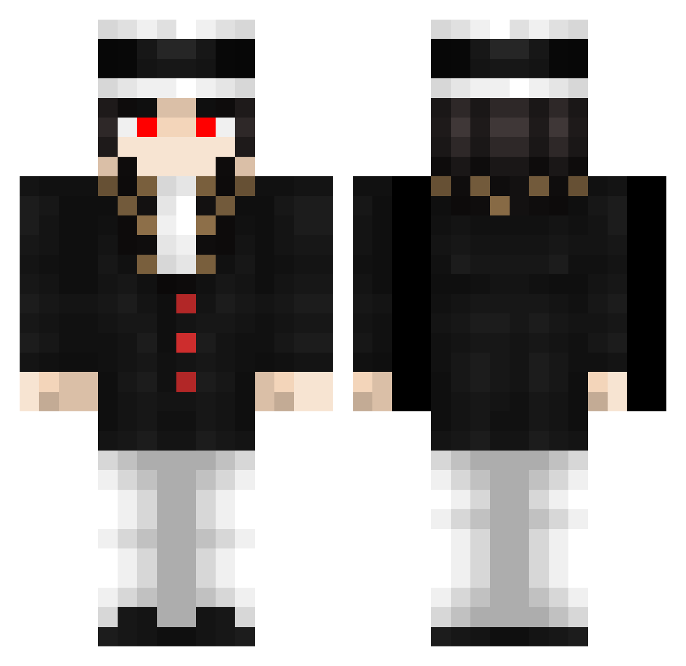 leibe1 Minecraft skin, front and back view