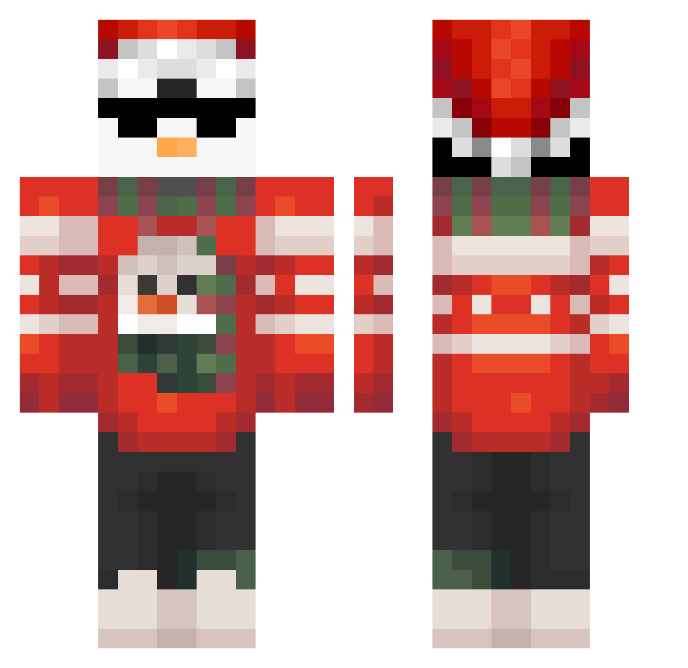 Sabri245 Minecraft skin, front and back view