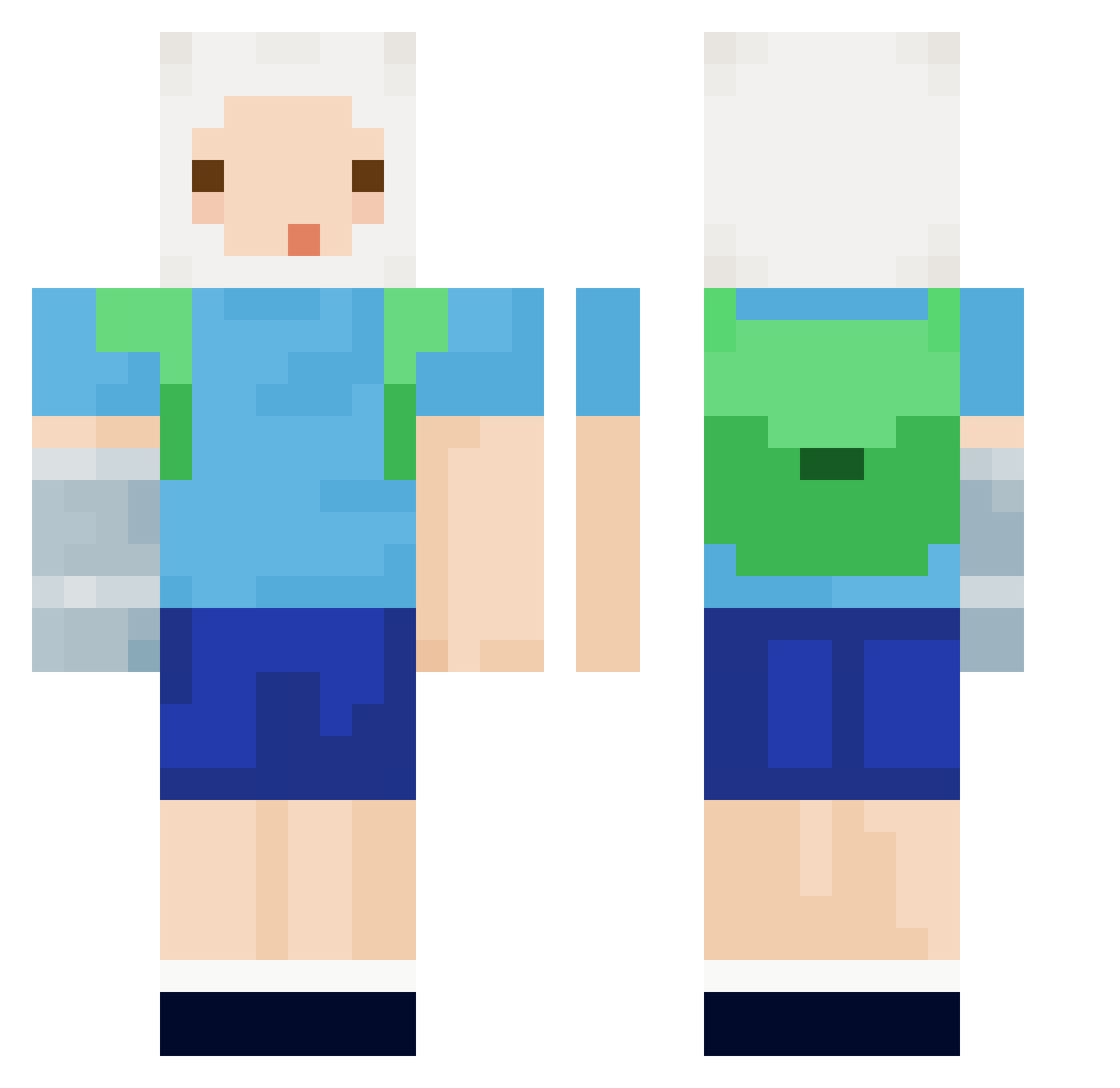 finn_kc Minecraft skin, front and back view