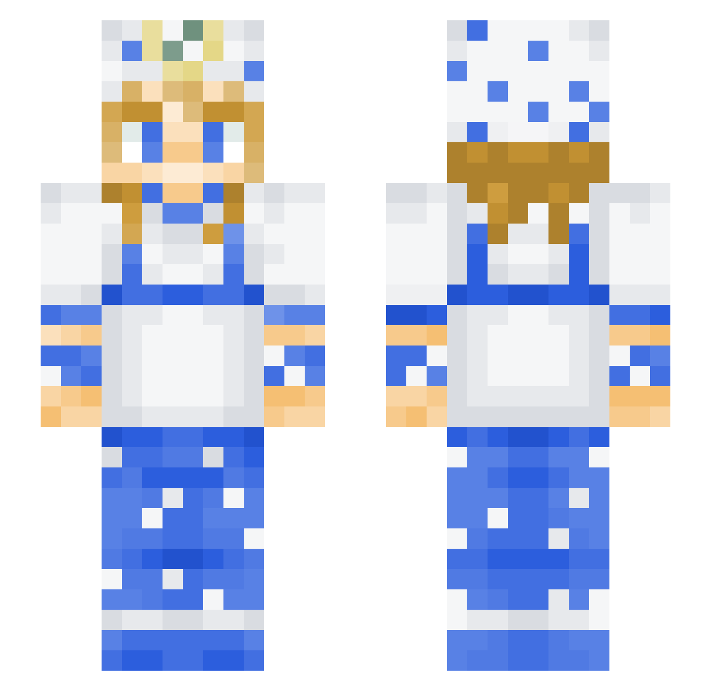 guyue77 Minecraft skin, front and back view