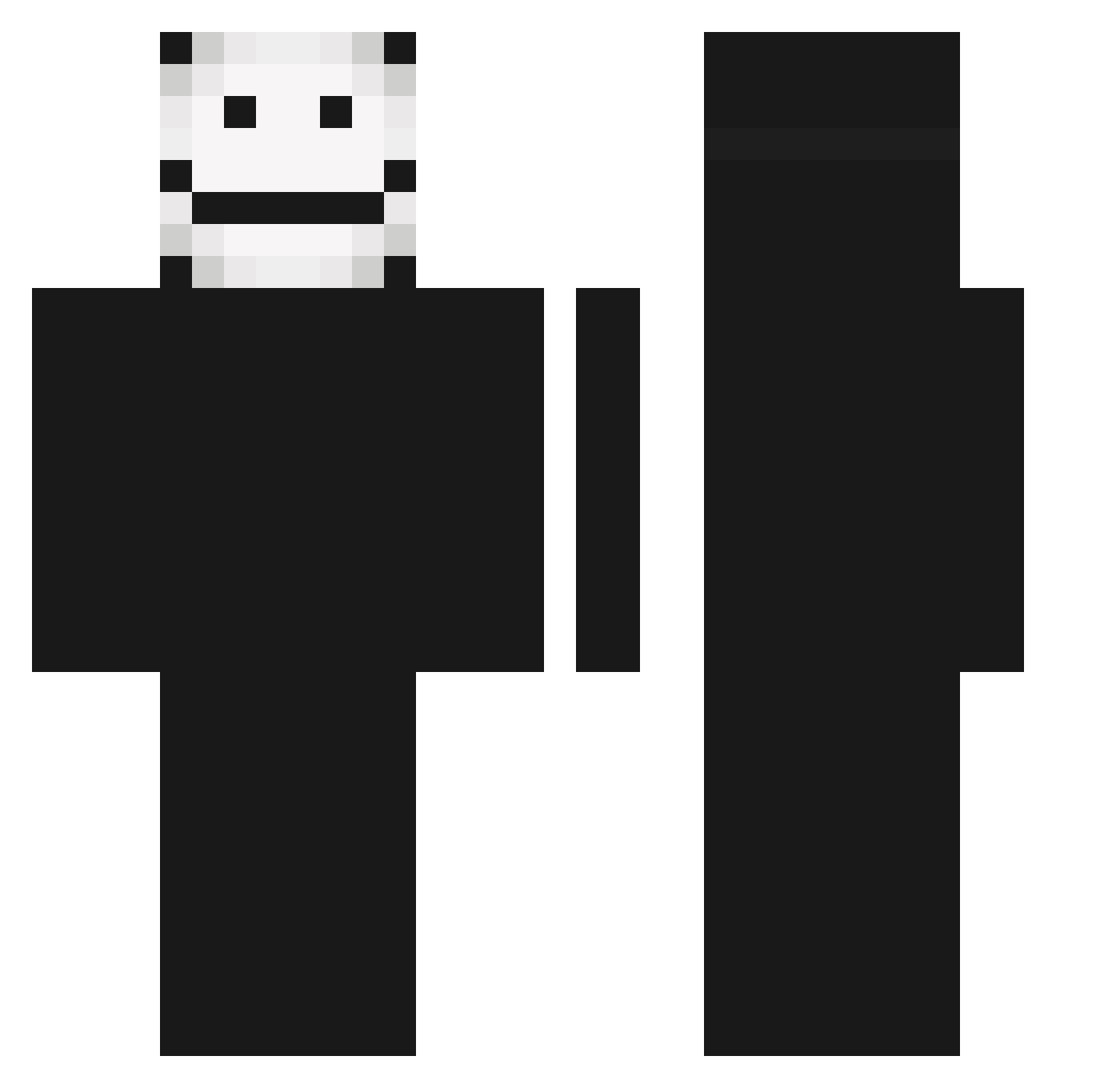 SlidinYota Minecraft skin, front and back view