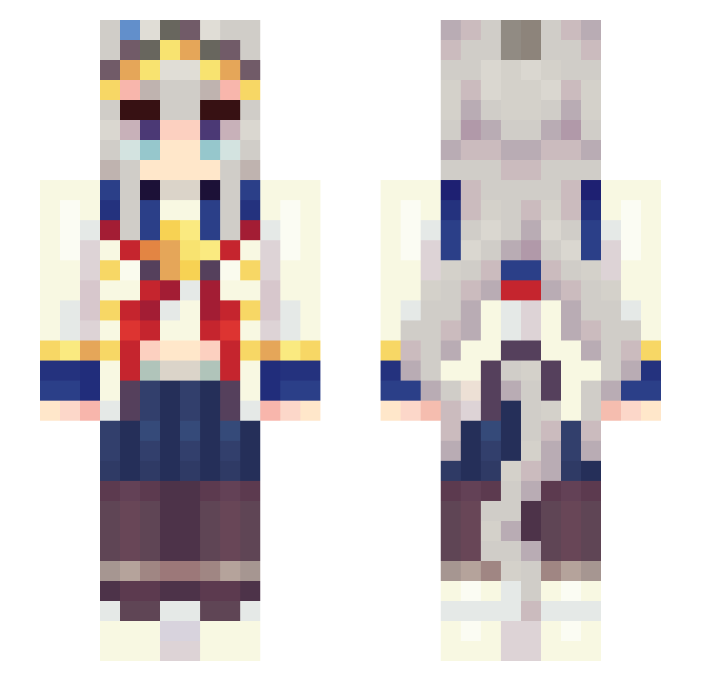 Quail_Eggs Minecraft skin, front and back view