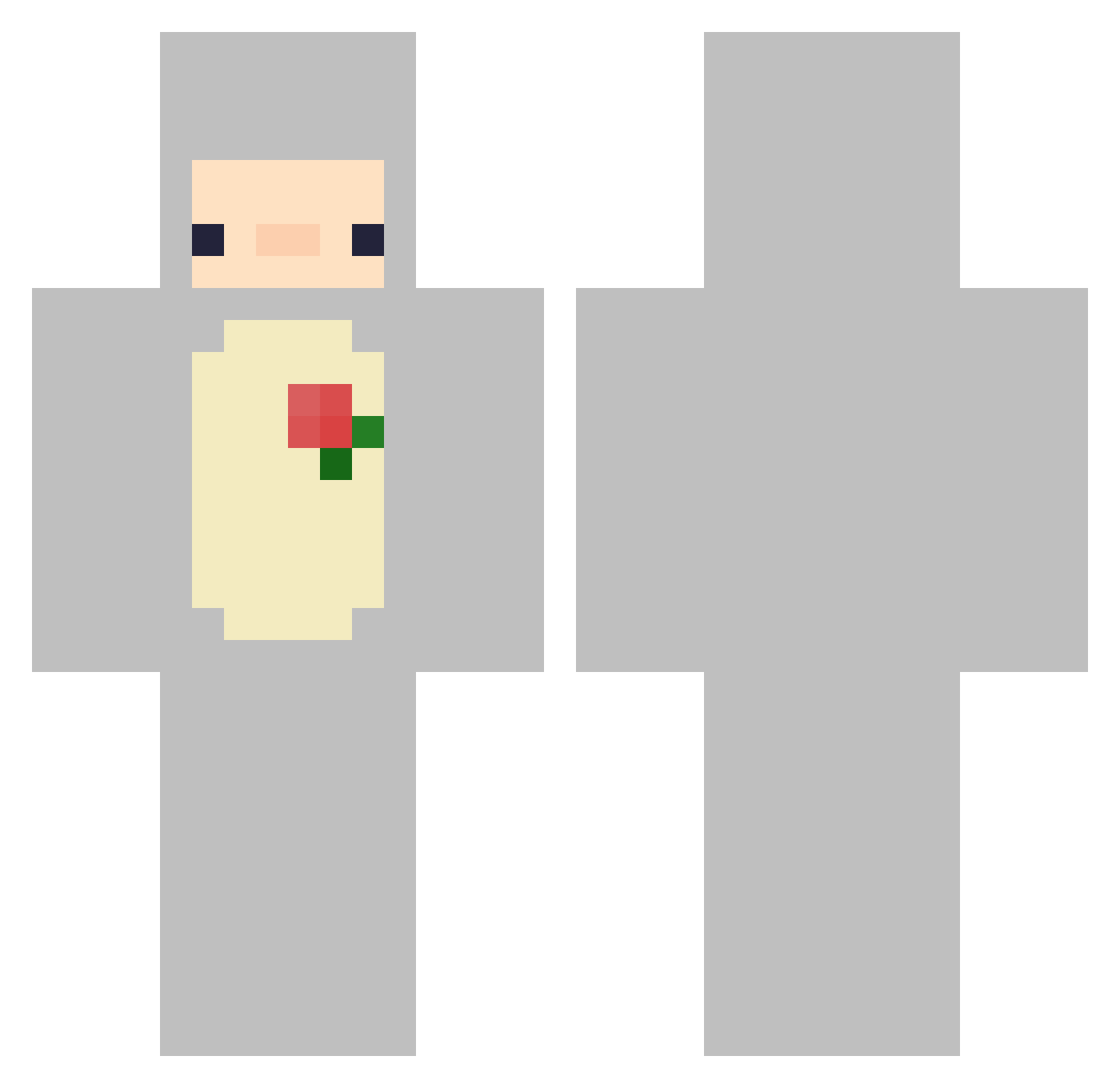 ReisiKing Minecraft skin, front and back view