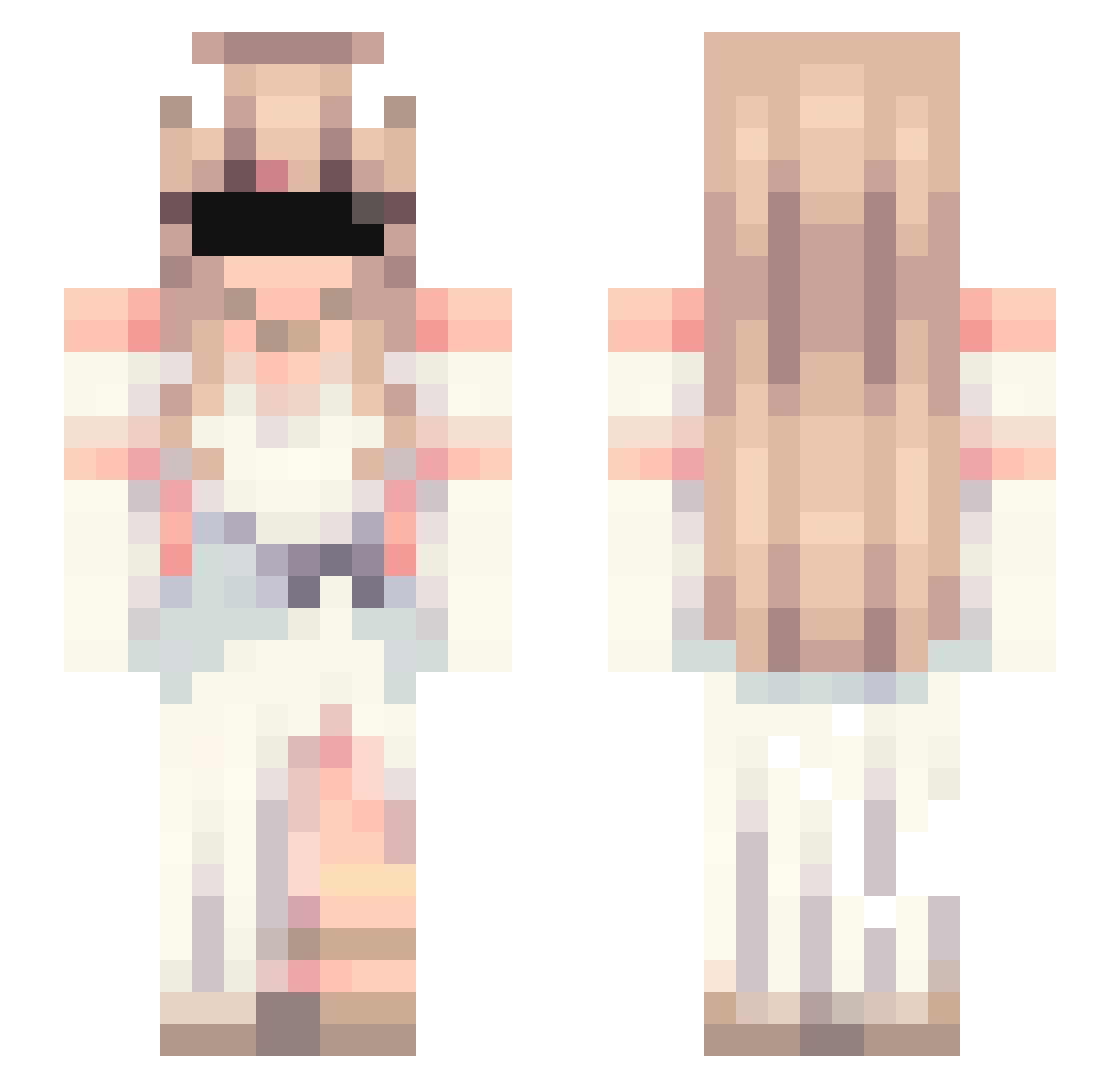 Lolipop8 Minecraft skin, front and back view