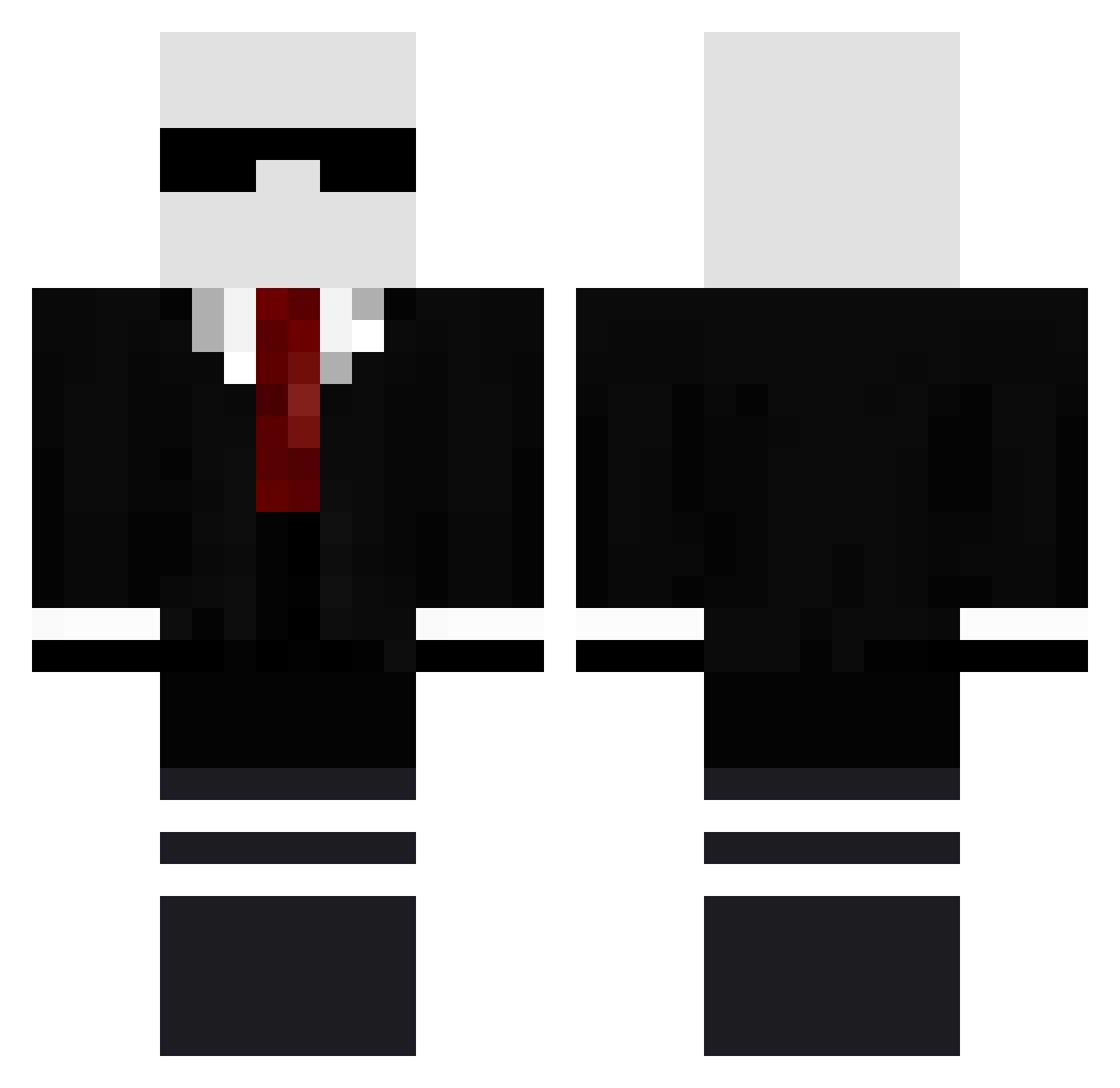 Mindeek Minecraft skin, front and back view