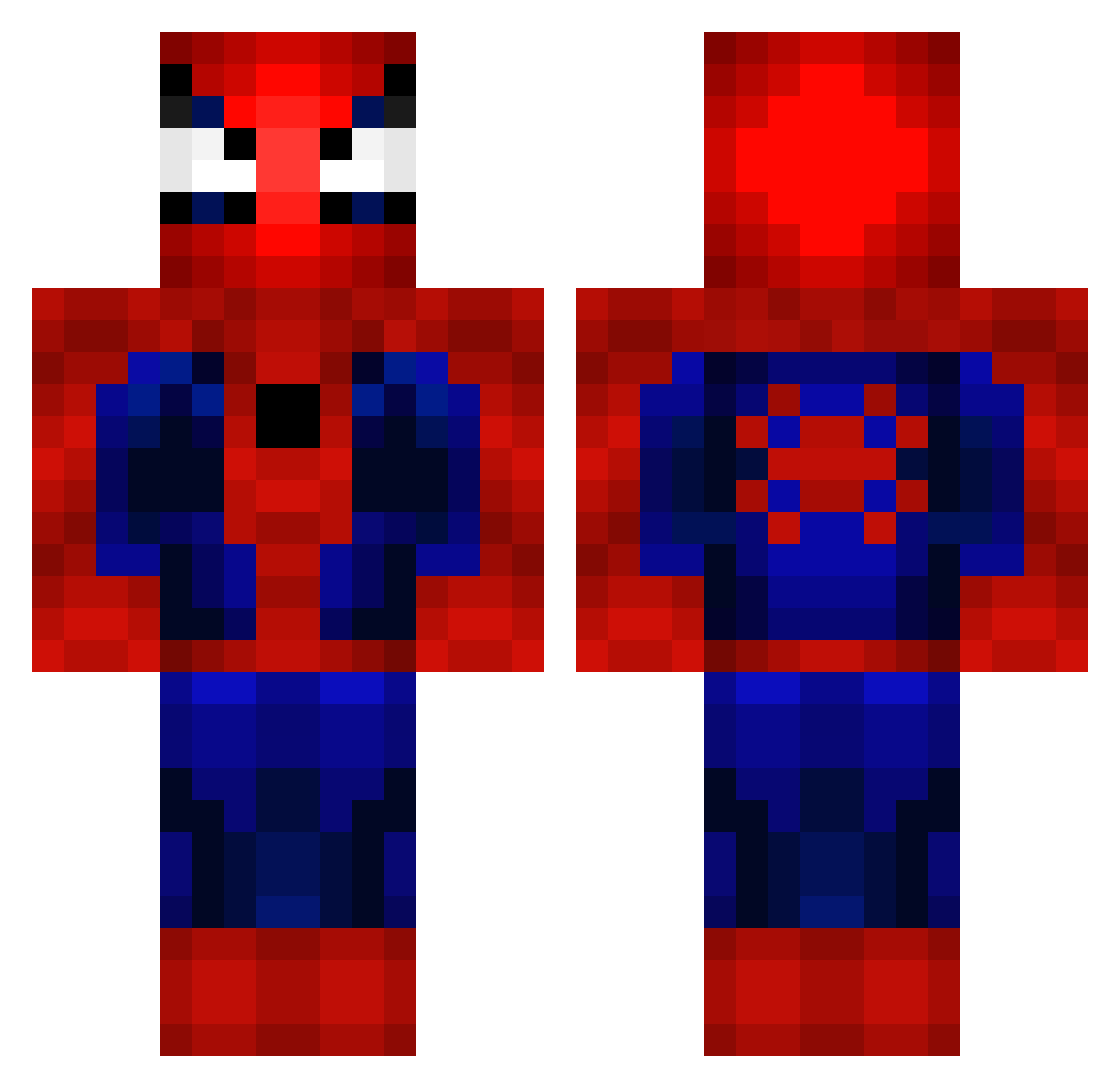 Zuza5 Minecraft skin, front and back view
