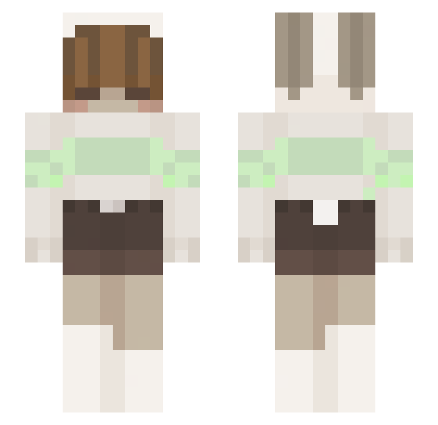 RoboBunny531 Minecraft skin, front and back view