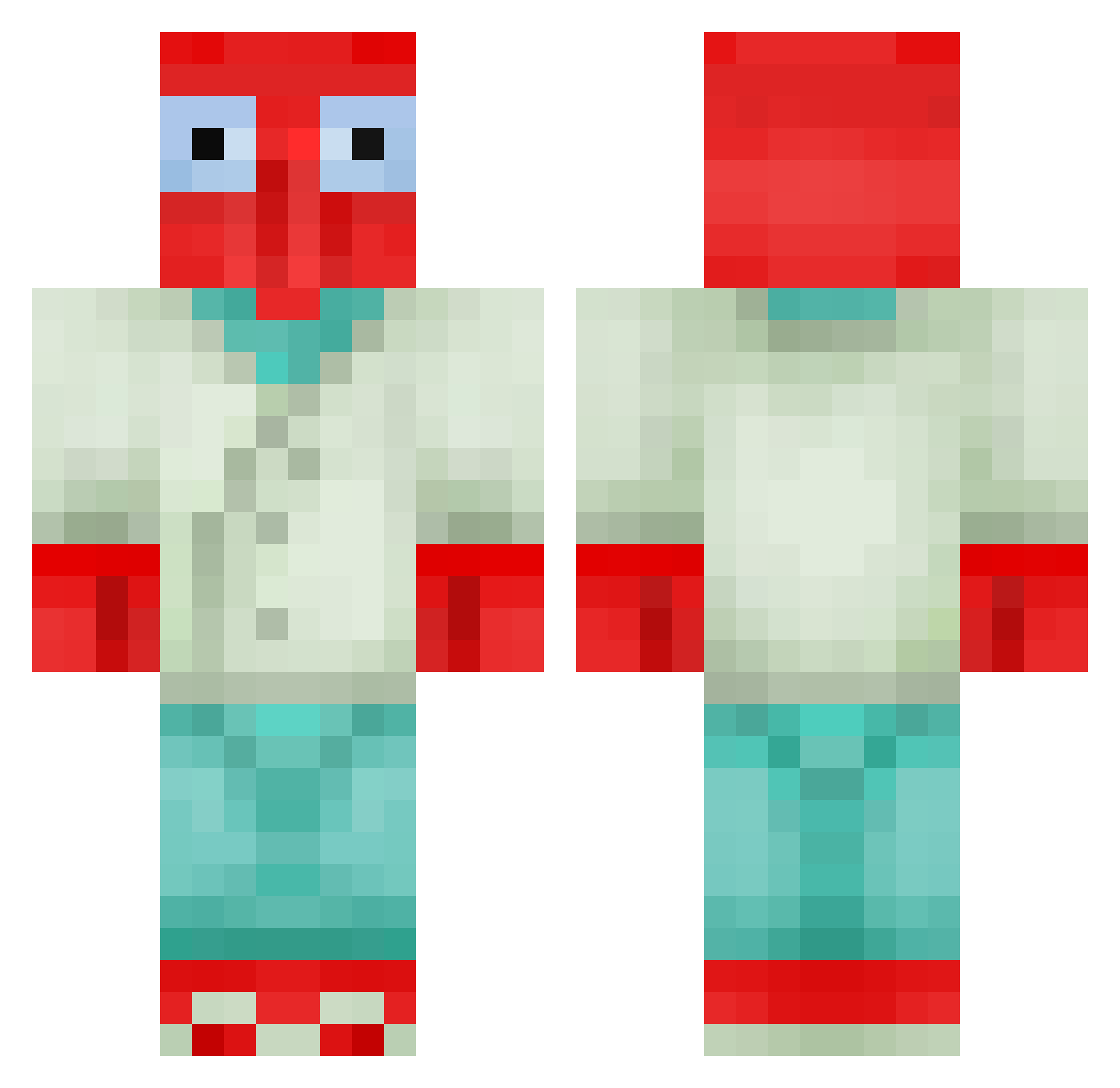 Reappraise Minecraft skin, front and back view