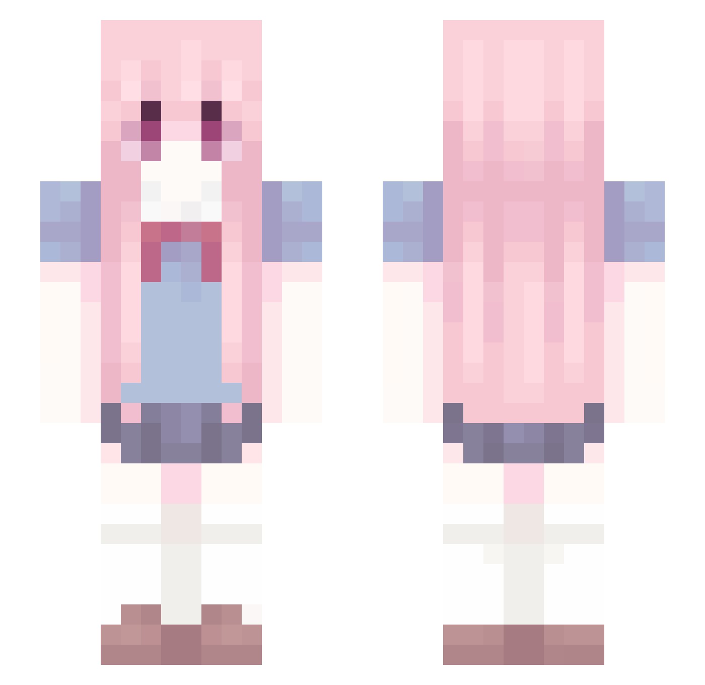 selinyadesu Minecraft skin, front and back view