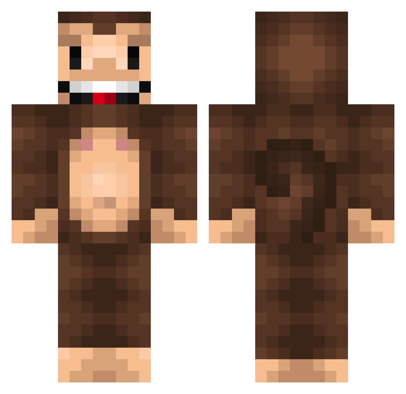 Cobble_Stein Minecraft skin, front and back view