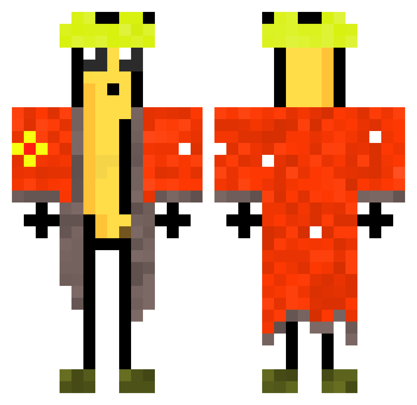 itzmorx Minecraft skin, front and back view