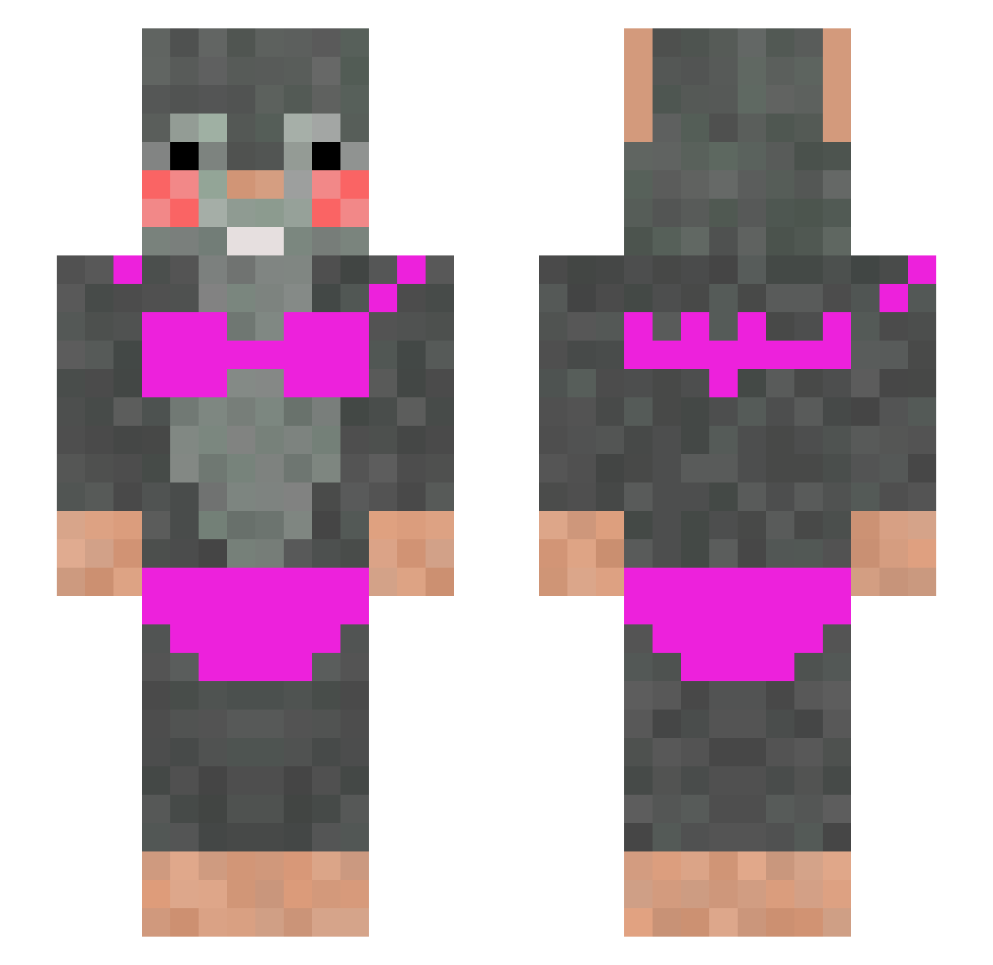 Sanzavnir Minecraft skin, front and back view