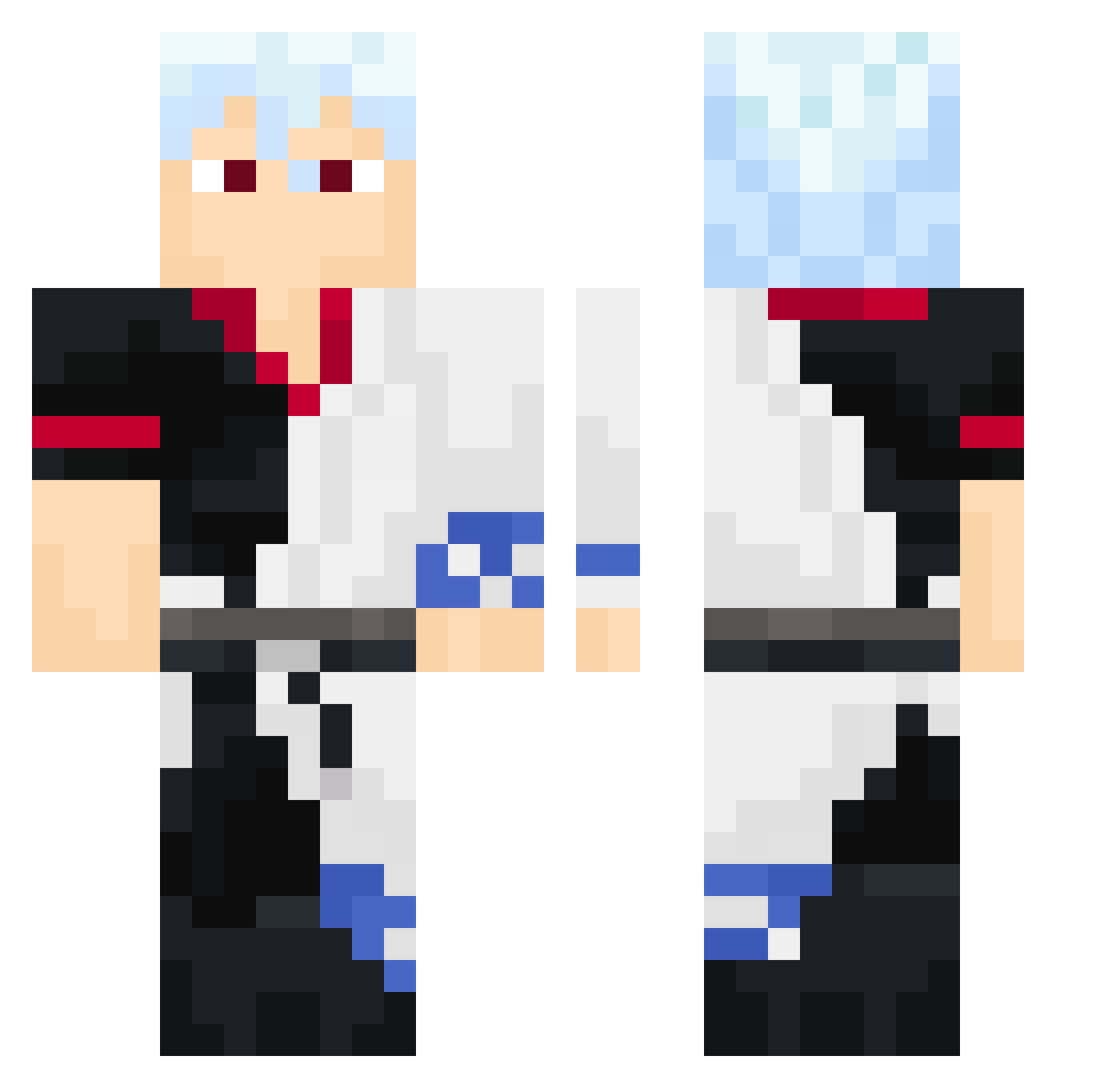 Socotrine Minecraft skin, front and back view