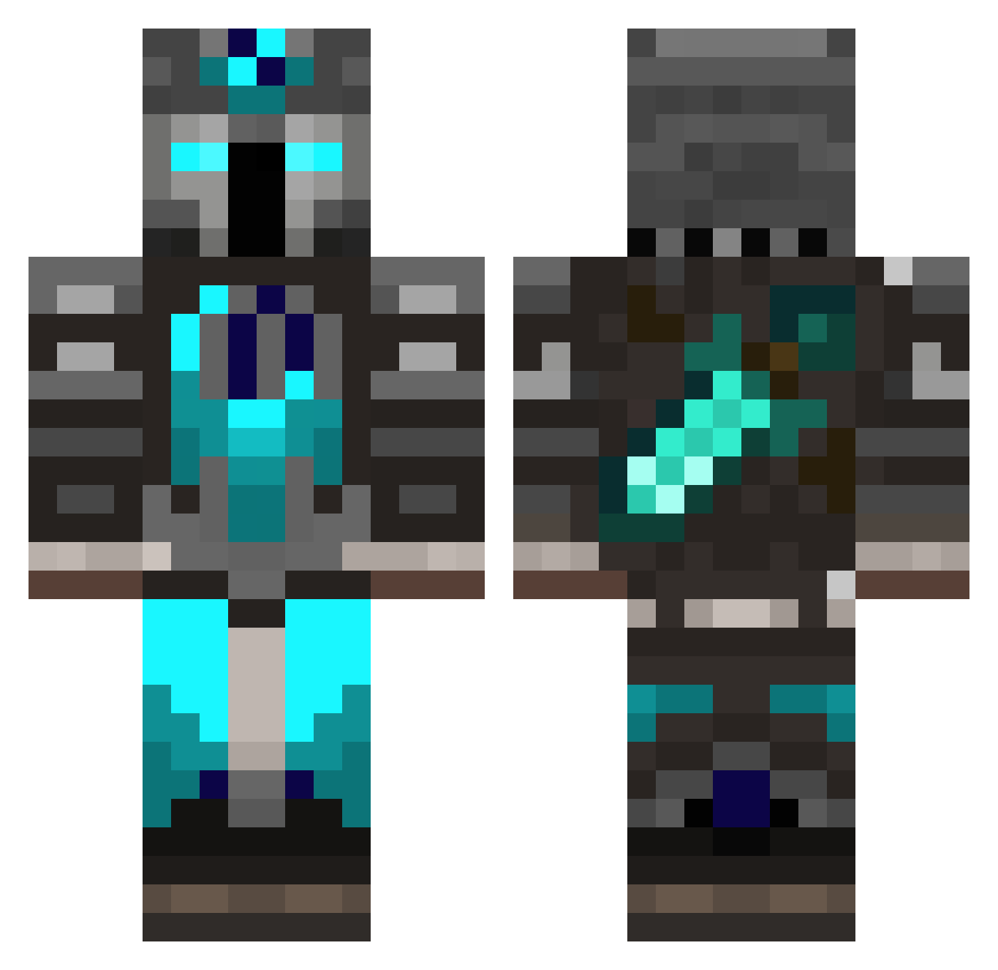 HiroWasenaPV Minecraft skin, front and back view