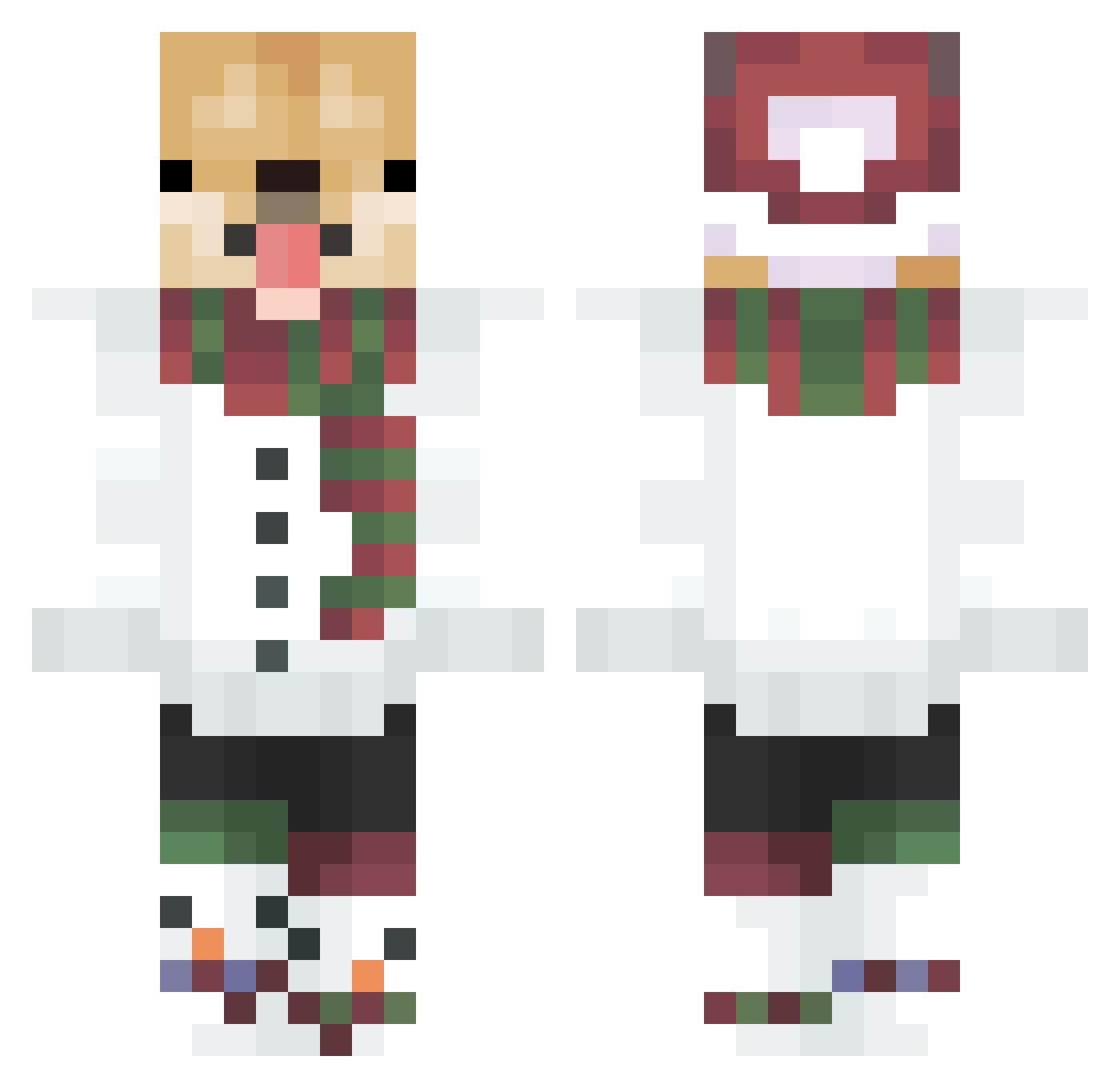 mocha_42 Minecraft skin, front and back view