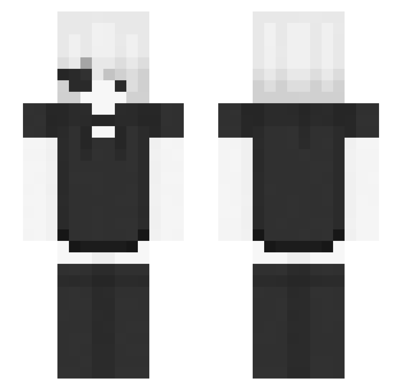 honoredonecpvp Minecraft skin, front and back view