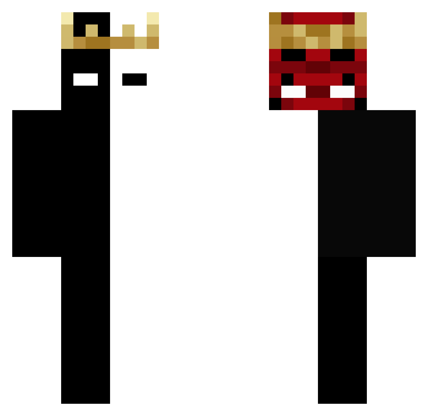 SoulAegis Minecraft skin, front and back view
