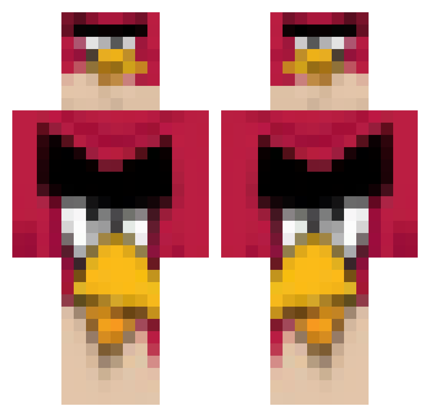 lexaprokiddo Minecraft skin, front and back view