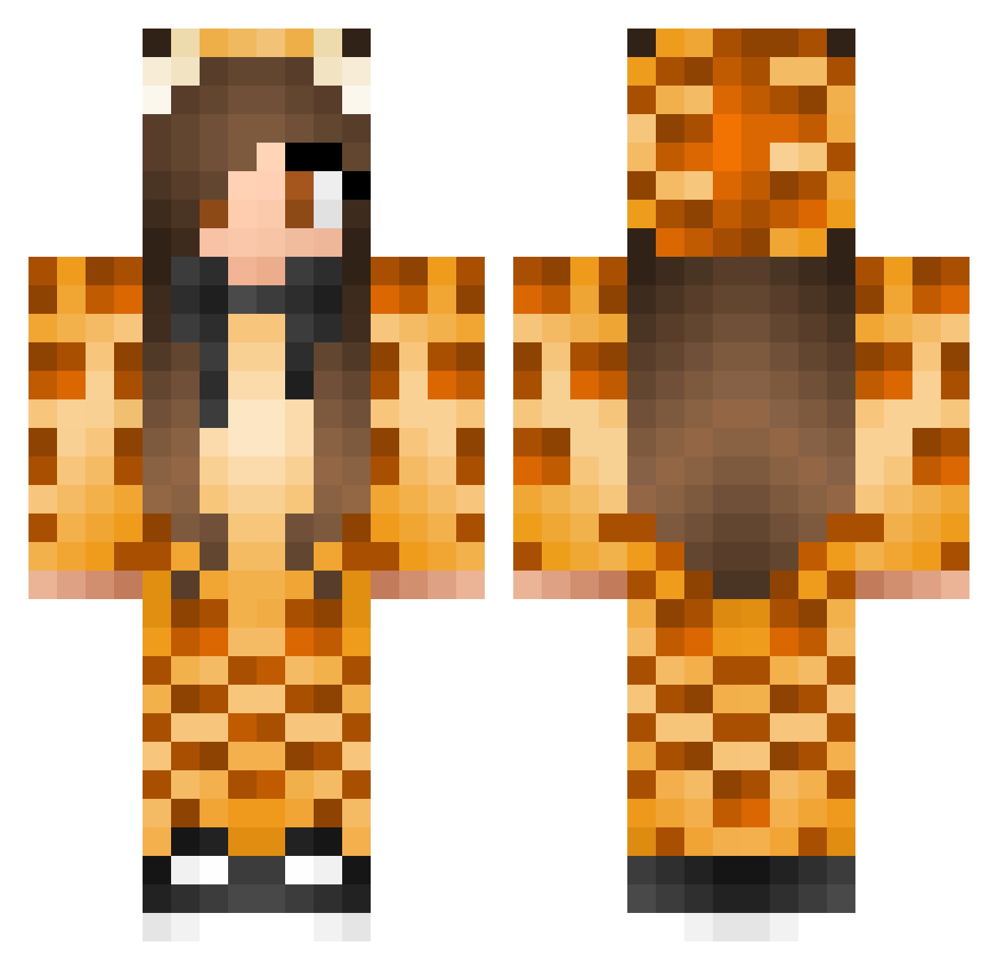 ttomifresh Minecraft skin, front and back view