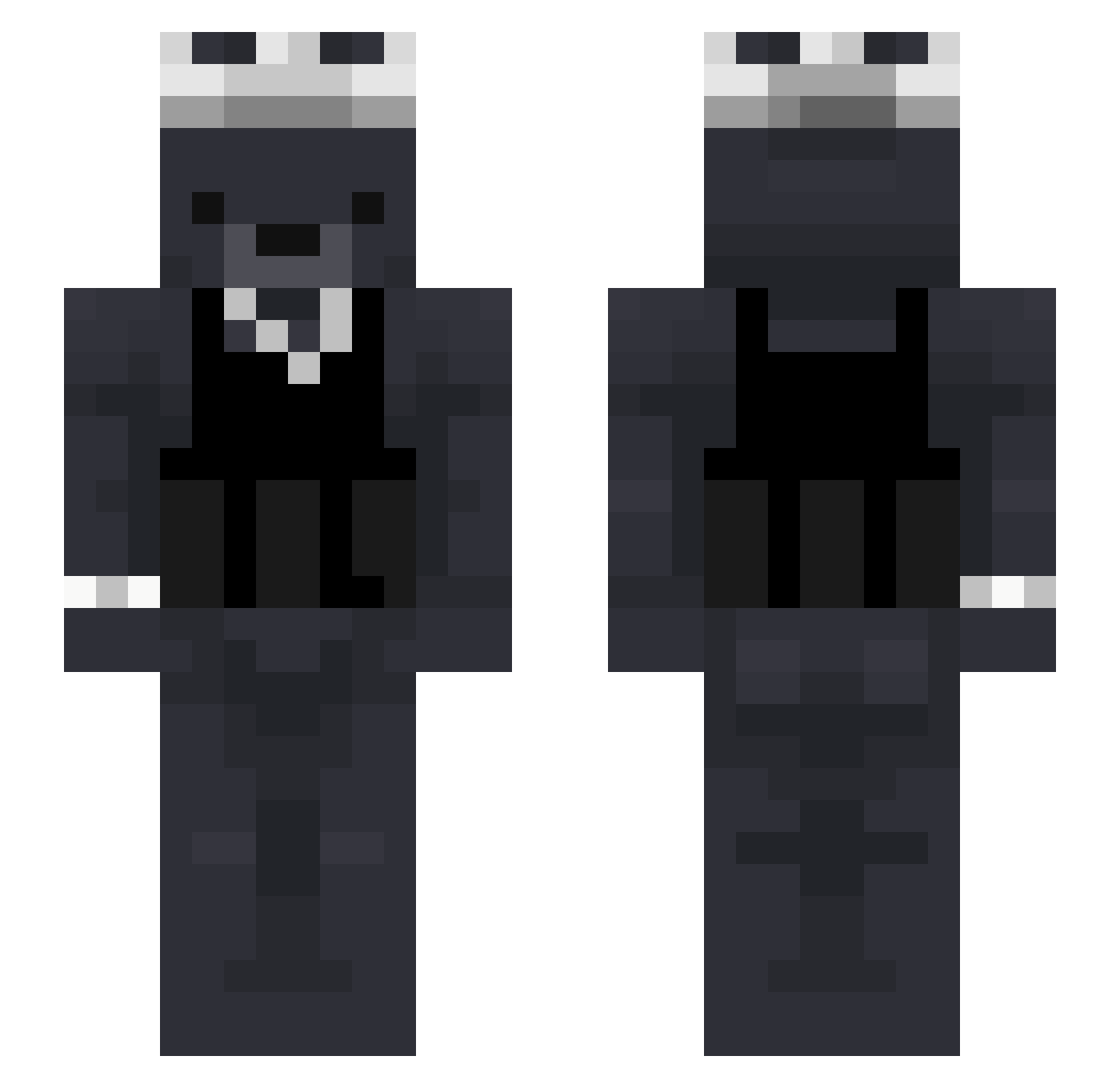 Wxzzle Minecraft skin, front and back view