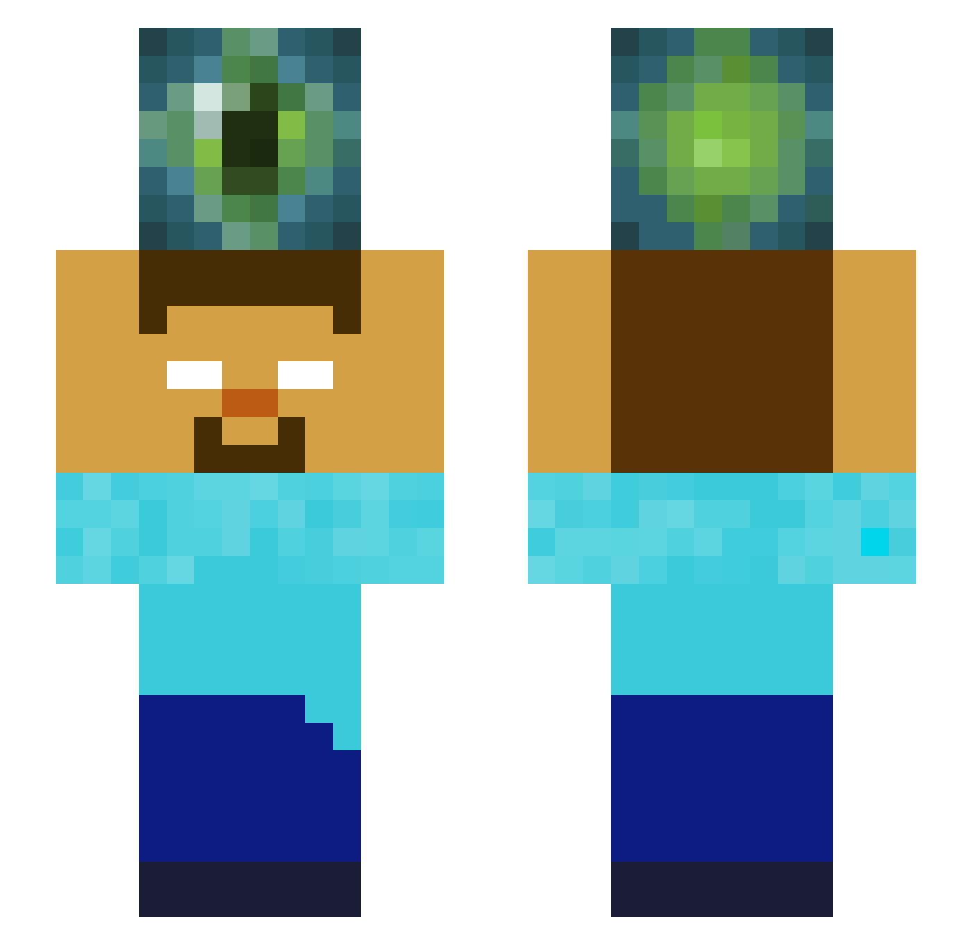 Minecraft_Sigge Minecraft skin, front and back view