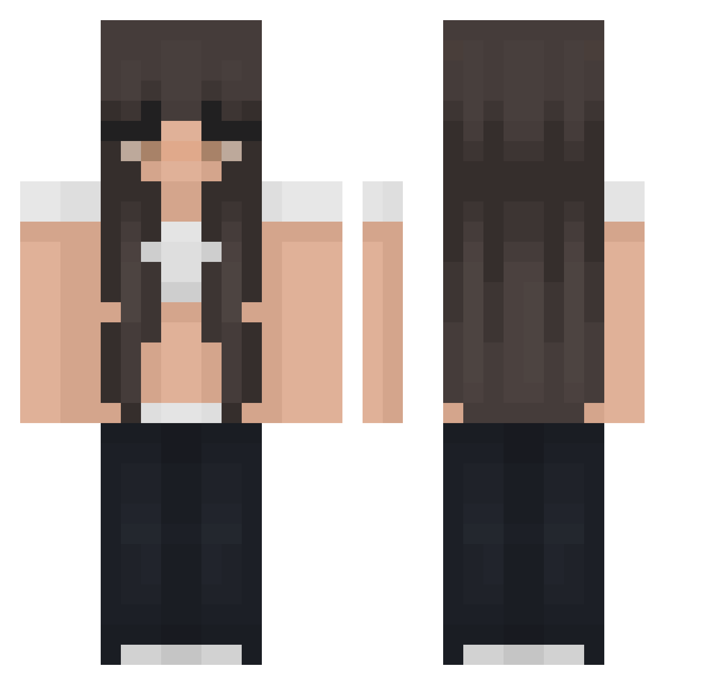 zoeeden1 Minecraft skin, front and back view