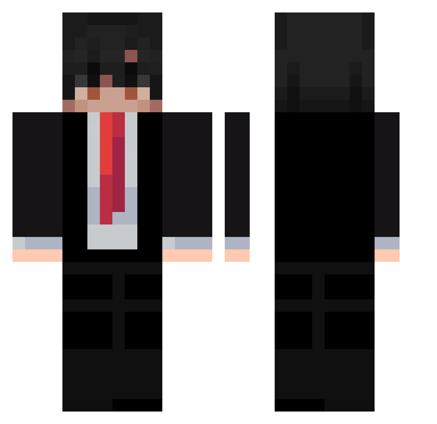 XNishi_op Minecraft skin, front and back view
