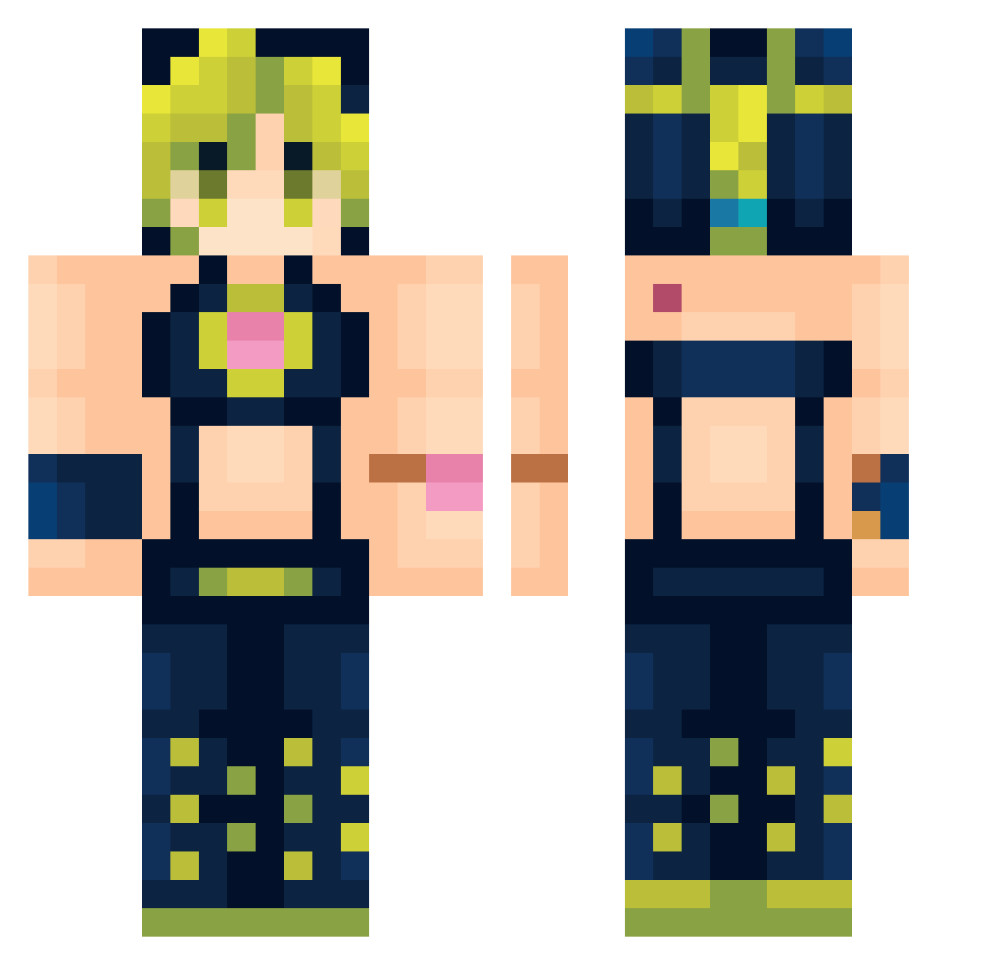 iiiiiikk Minecraft skin, front and back view